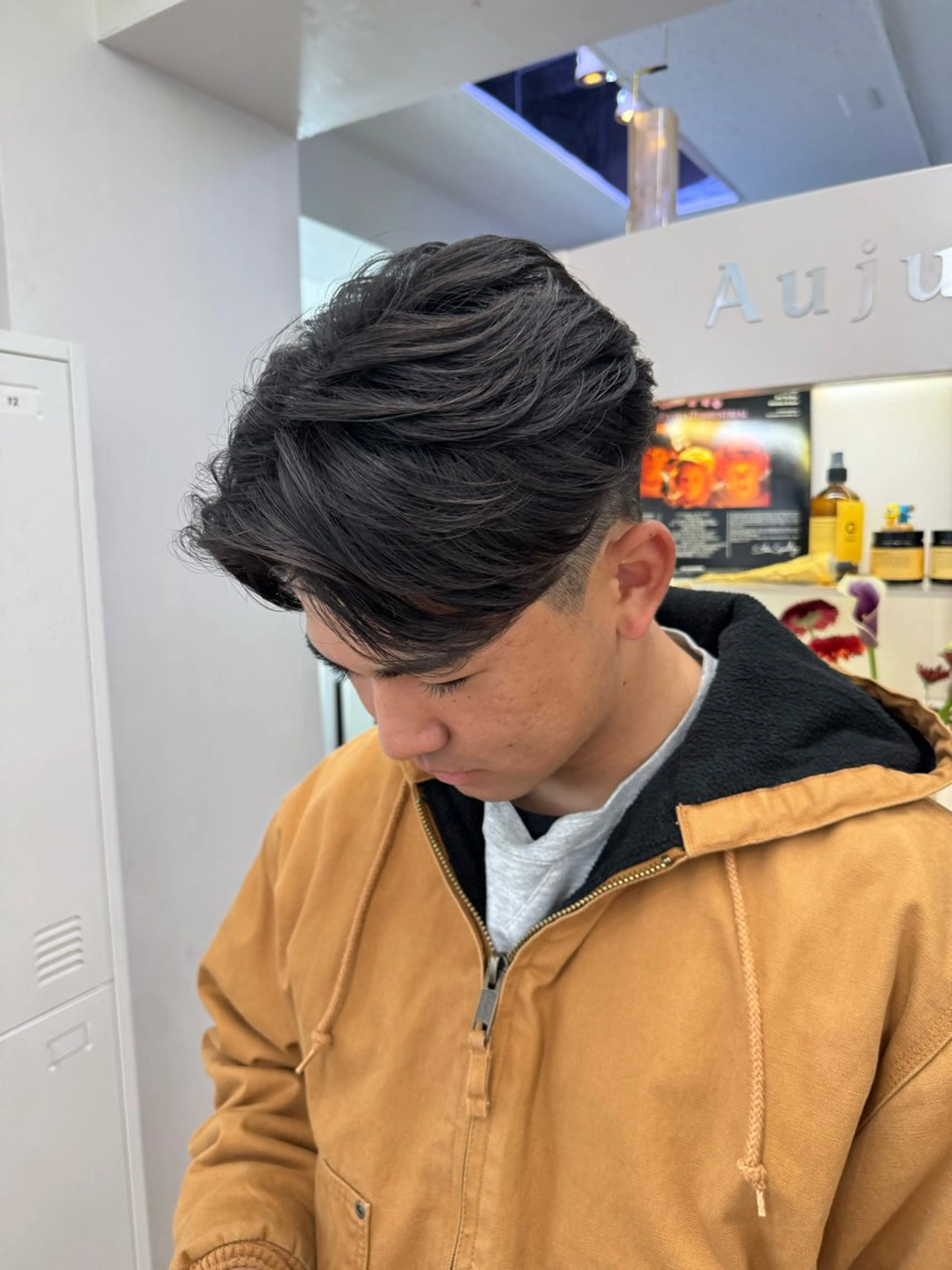 メンズ センターパート フェザーパーマ メンズパーマ ワックス脱毛 優菜/ メンズパーマのヘアスタイル