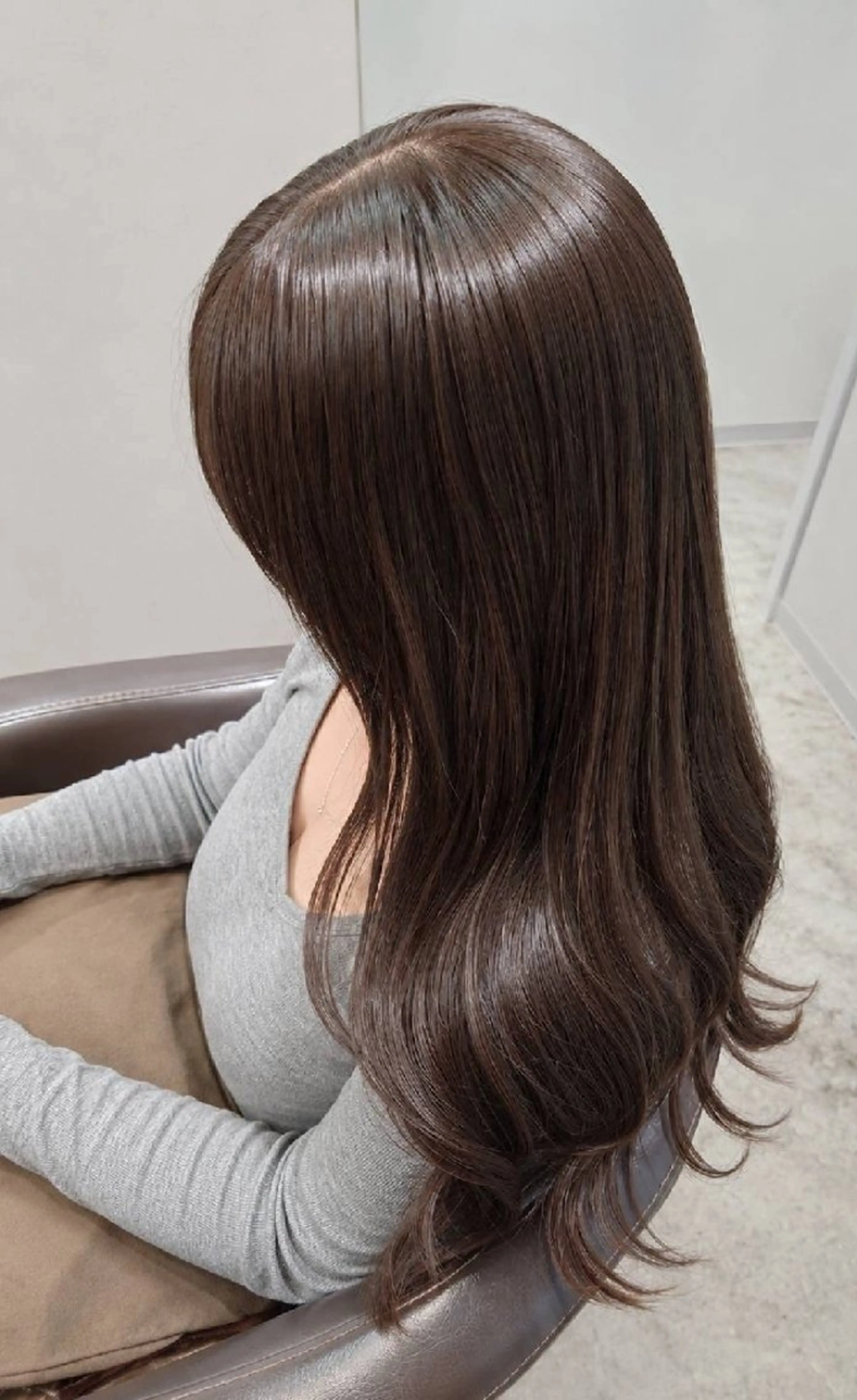 ロング ケアカラー 縮毛矯正✨艶髪 シノハラ✨髪質改善のヘアスタイル
