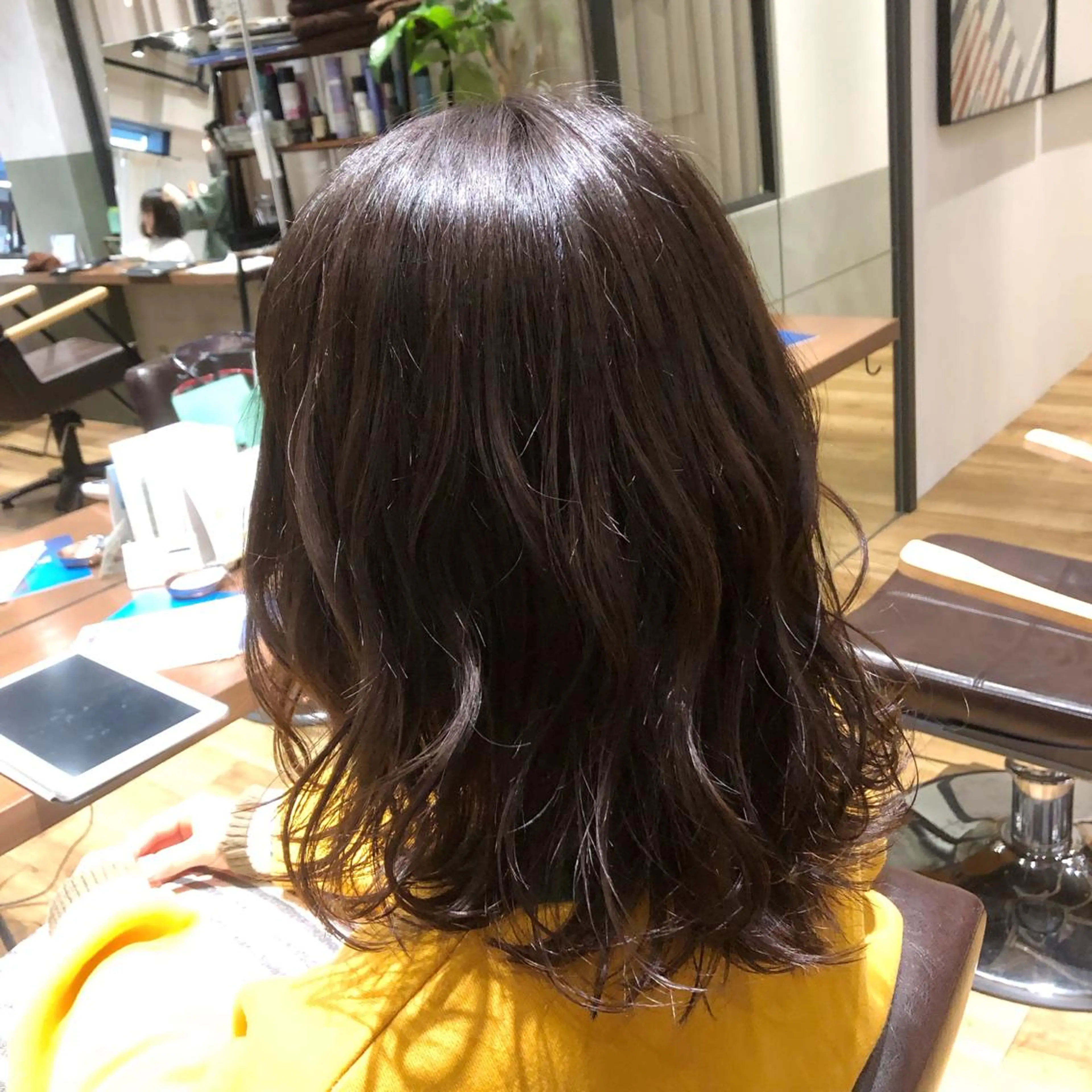 ミディアム カラー アッシュ ダークアッシュ ◇おの あすか◇のヘアスタイル