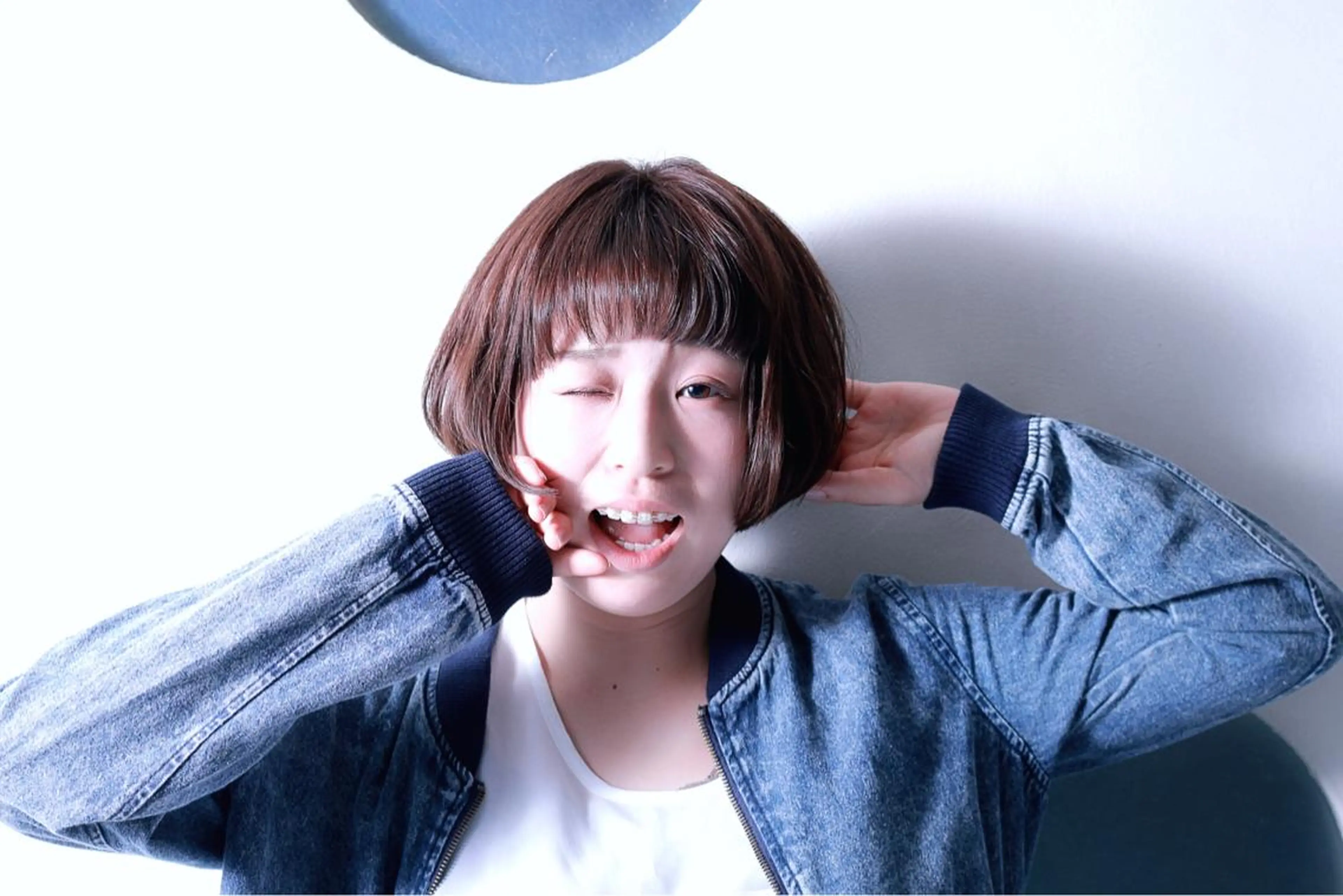 ショート ミディアム カラー パーマ 川間 将彦のヘアスタイル