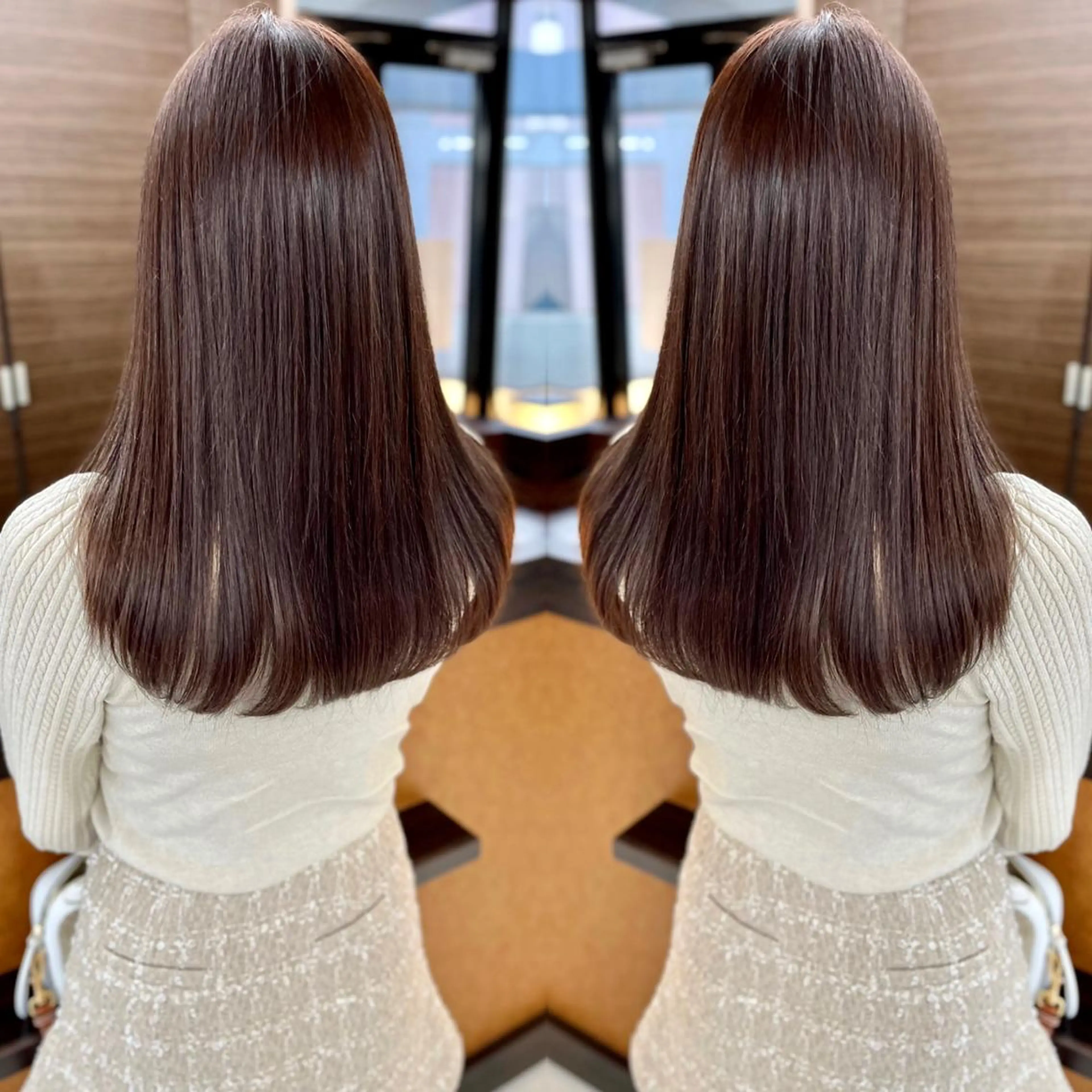 ✨韓国風サラツヤ✨ケアカラー&髪質改善HITAトリートメント(やわらかくボリュームを抑え扱いやすい髪に)の写真