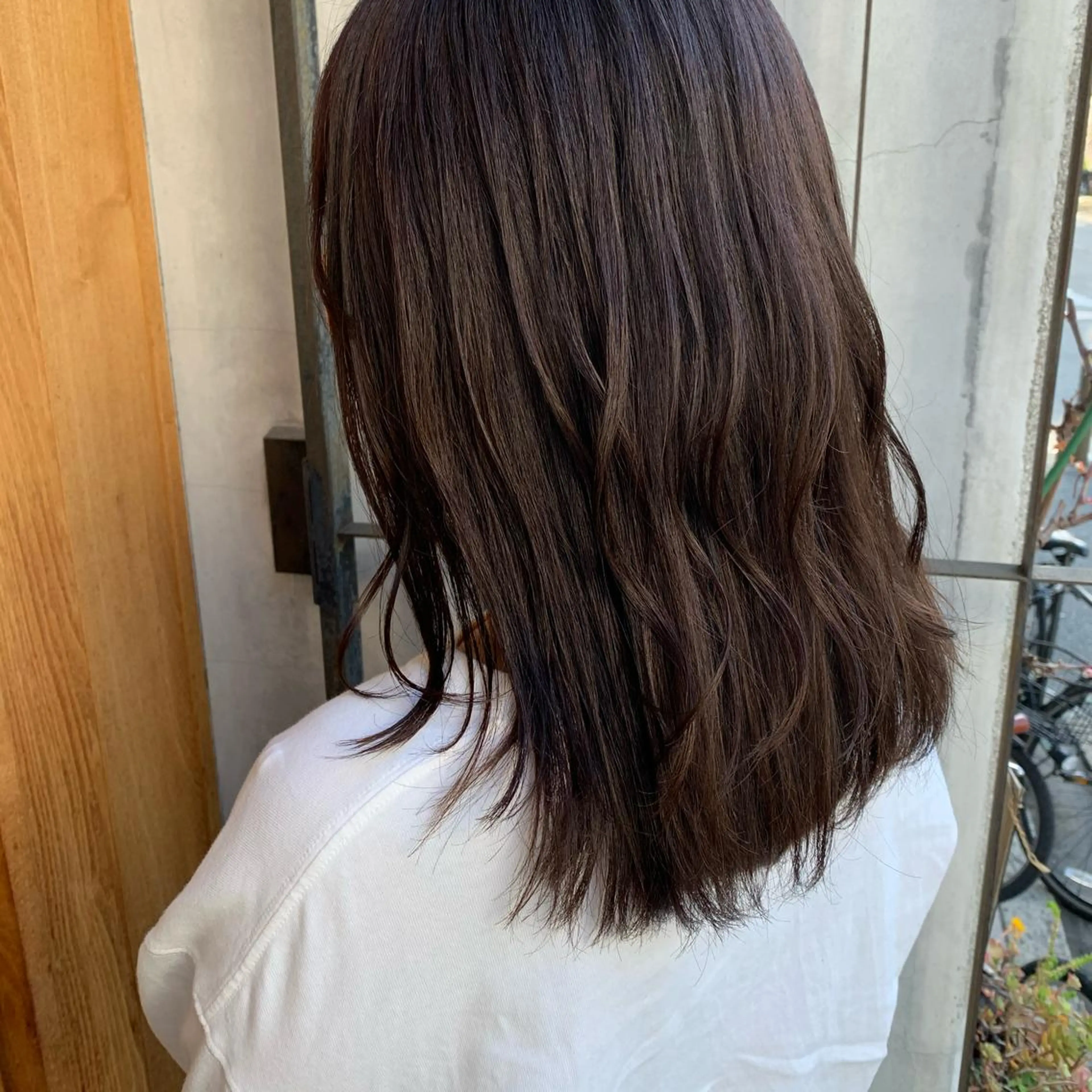 セミロング カット ヘアカラー トリートメント 艶髪color💎髪 質改善ストレート大吉のヘアスタイル