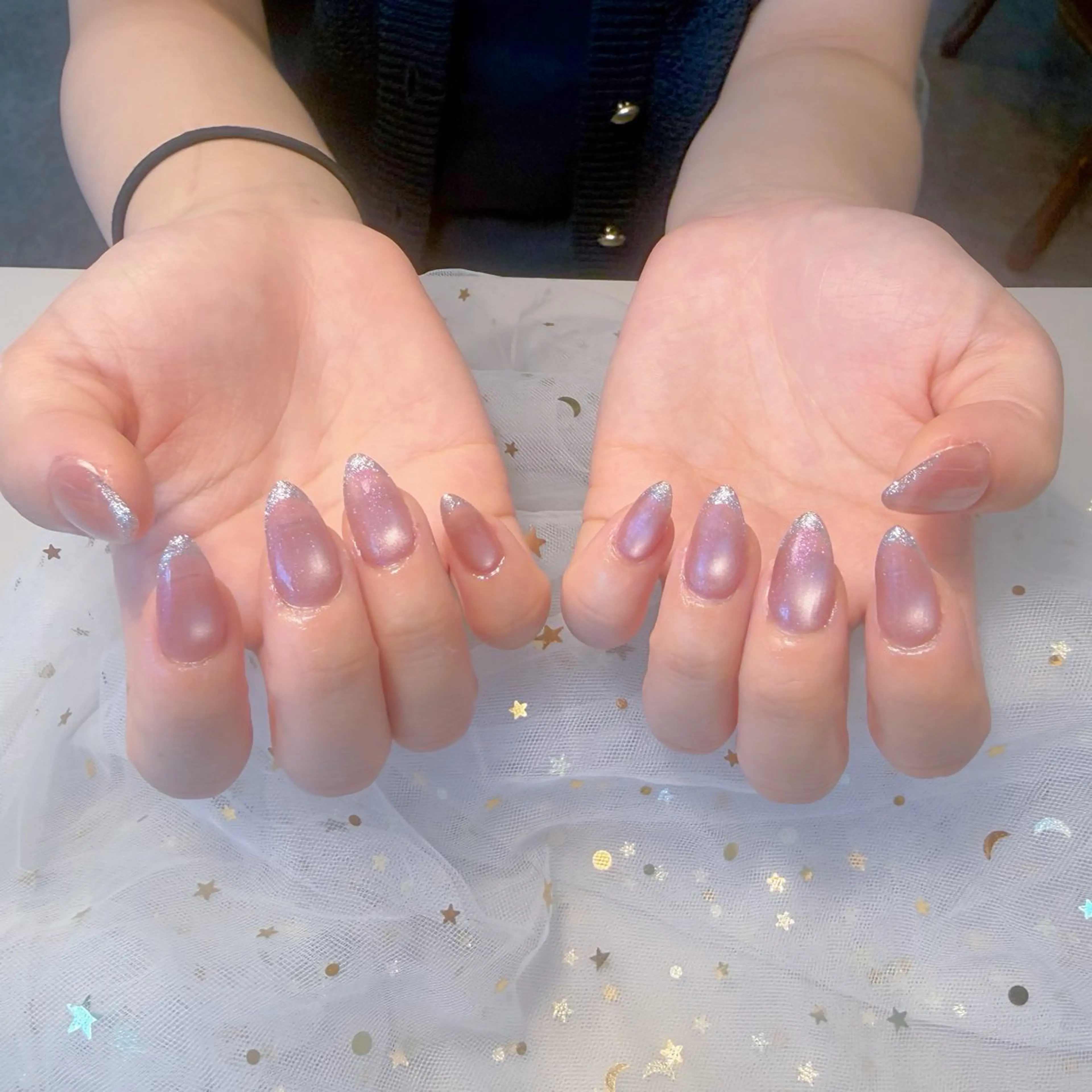 ネイル フレンチネイル マグネットネイル マグネットフレンチ U.MI Nail Salonのネイルデザイン