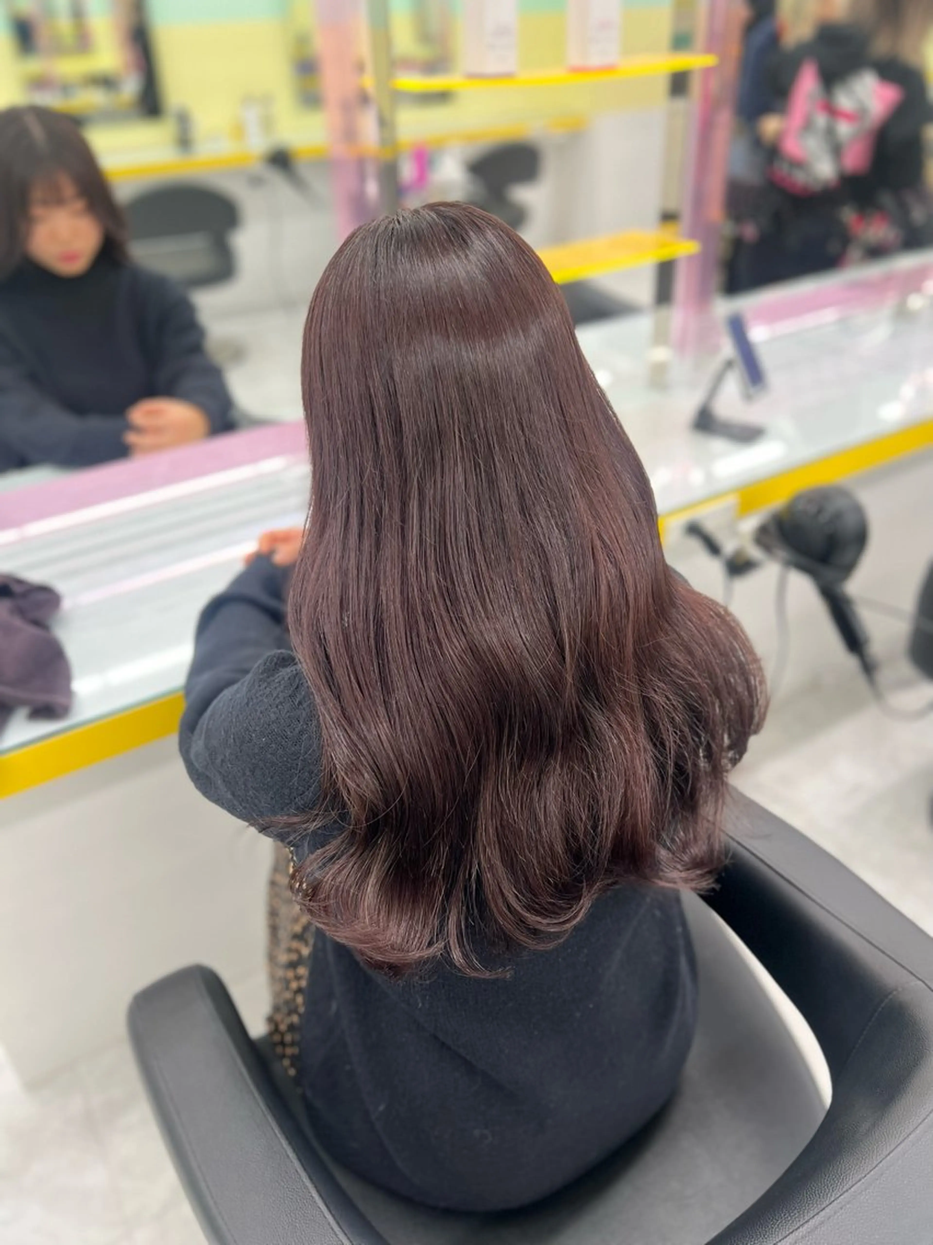 ロング カラー ヘアアレンジ ラベンダーカラー ピンクカラー ピンクラベンダー 韓流トレンドヘア 🎀RINAKO🎀のヘアスタイル