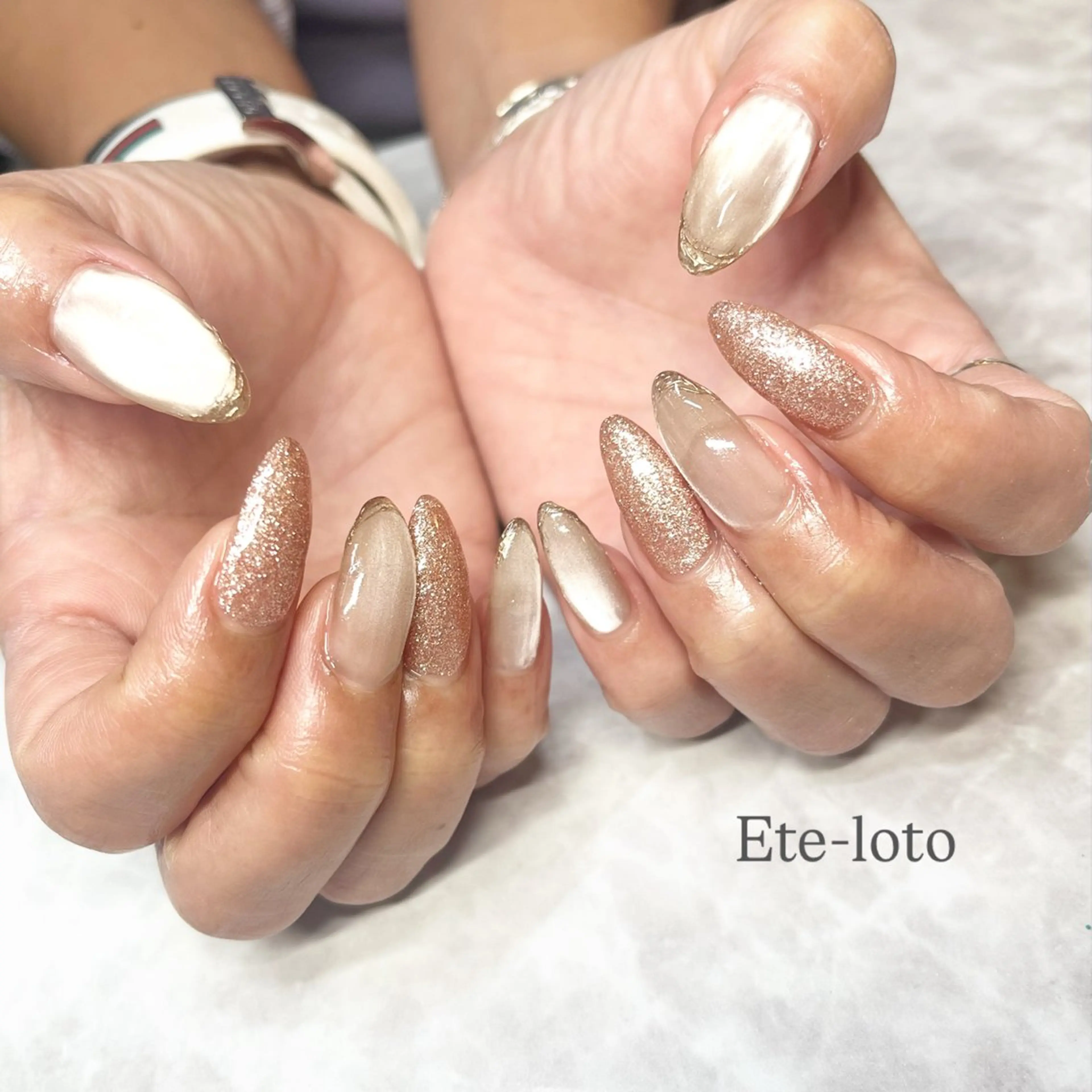 ネイル アートネイル マグネットネイル ミラーネイル ハンドネイル nail bar Ete-lotoのネイルデザイン