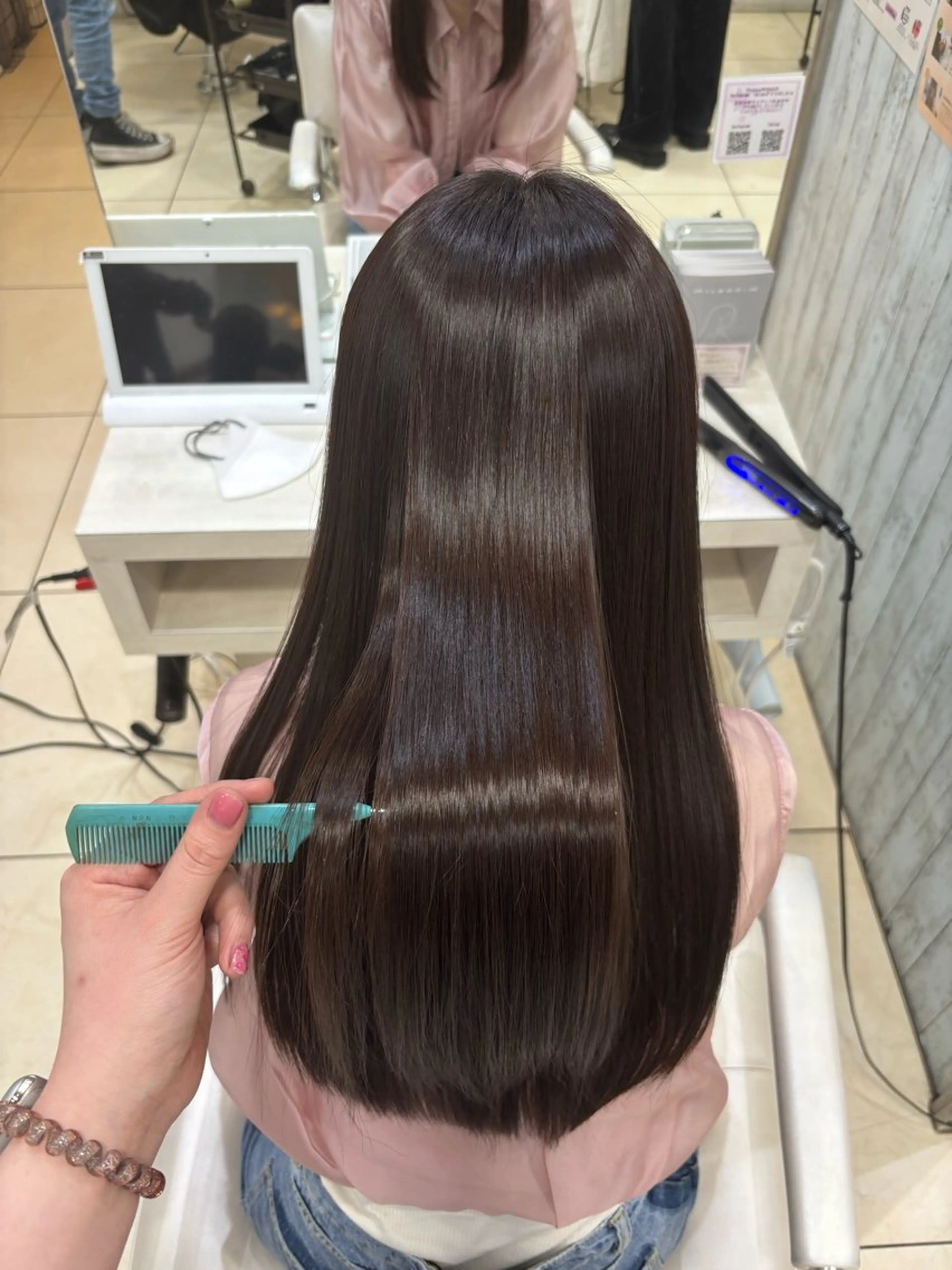 ロング カラー ヘアカラー トリートメント 🎀ゆい🎀 髪質改善カラー🎀のヘアスタイル