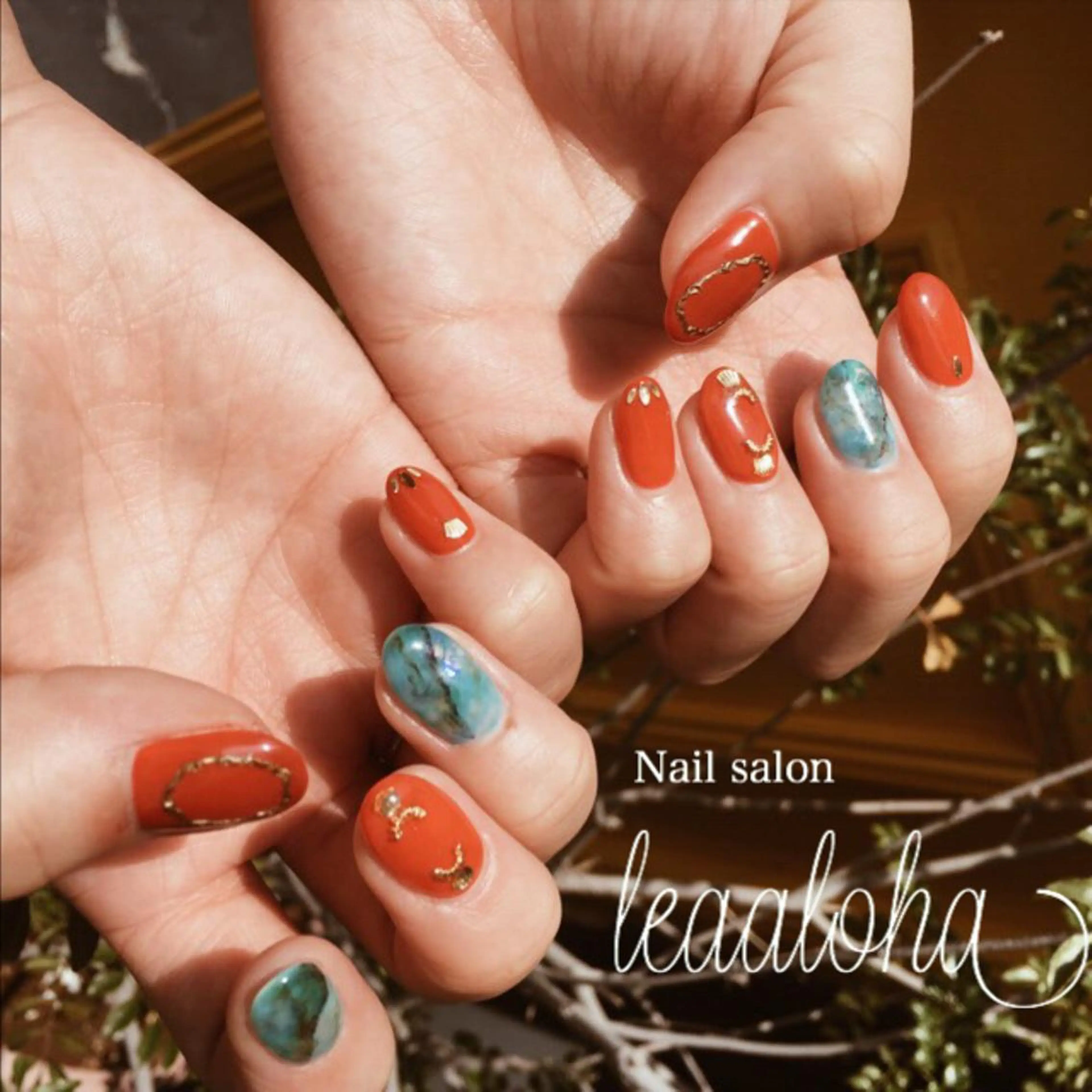 ネイル アートネイル ブラウン クリアネイル フットネイル ジェルネイル レアアロハ宇都宮 /ネイル.スクールのネイルデザイン