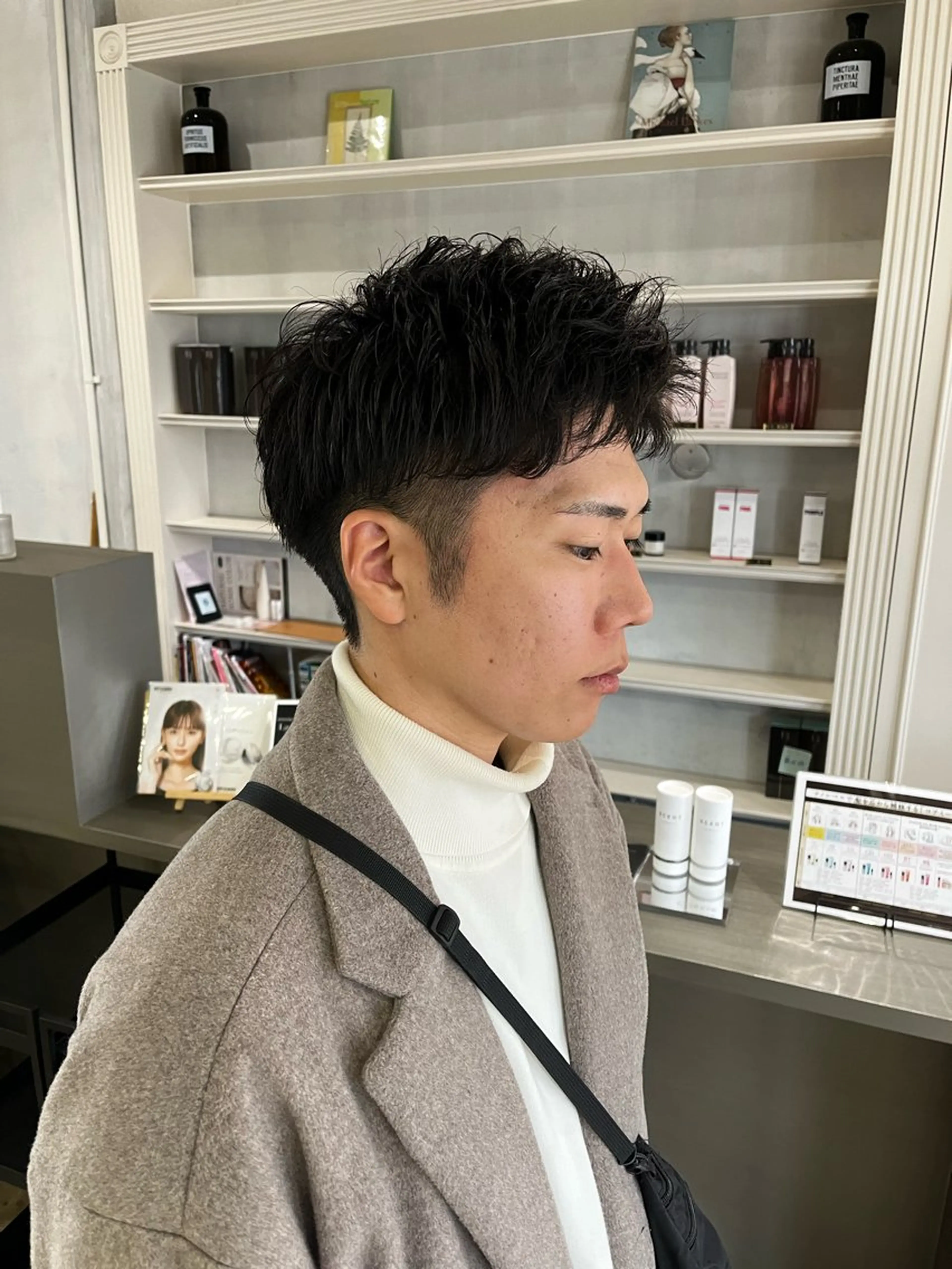 メンズ カット ニュアンスパーマ/ ウルフ/ときなのヘアスタイル