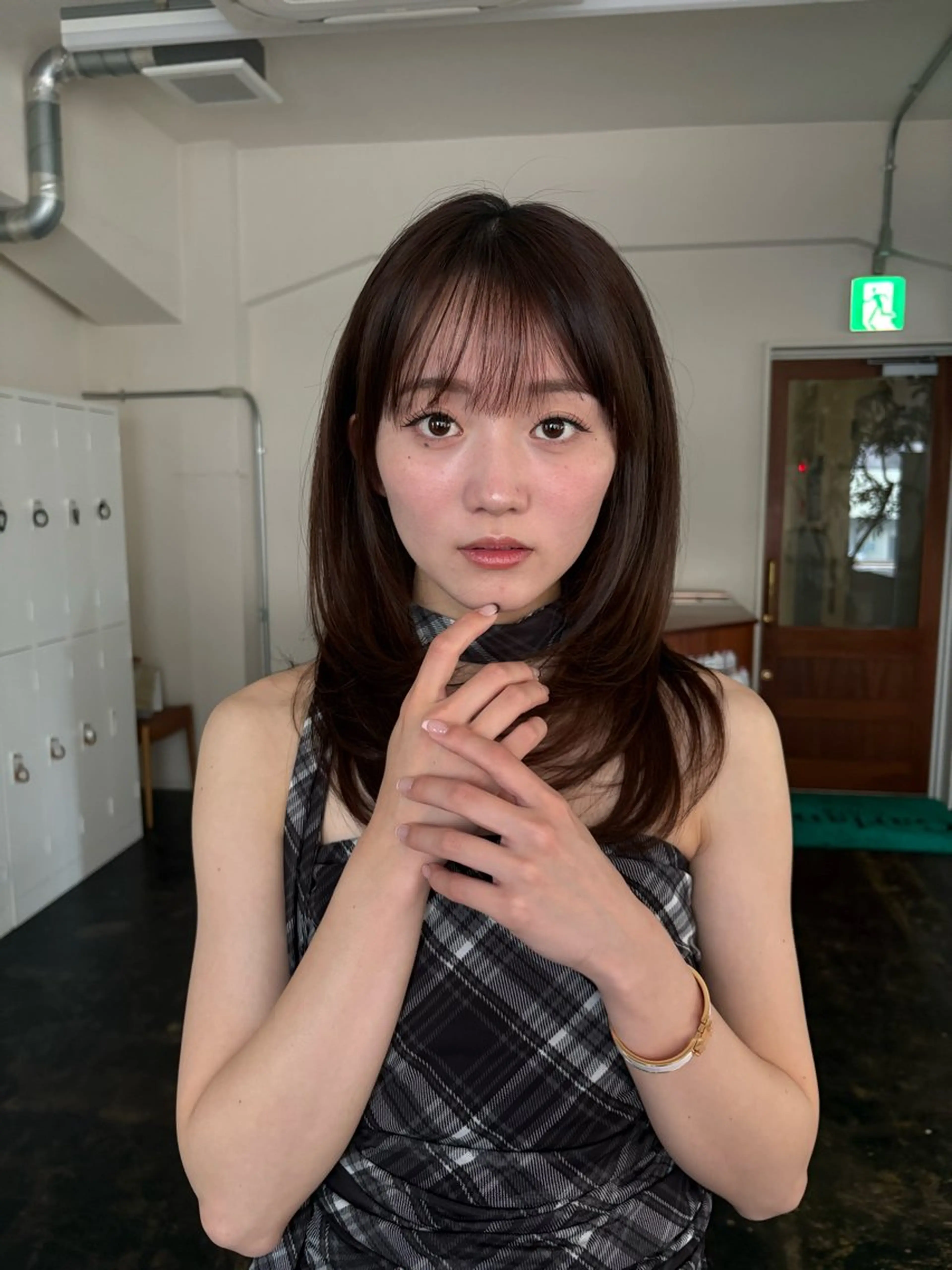 ミディアム カット ヘアカラー トリートメント 透明感カラー/顔周り カット/ののか💞のヘアスタイル