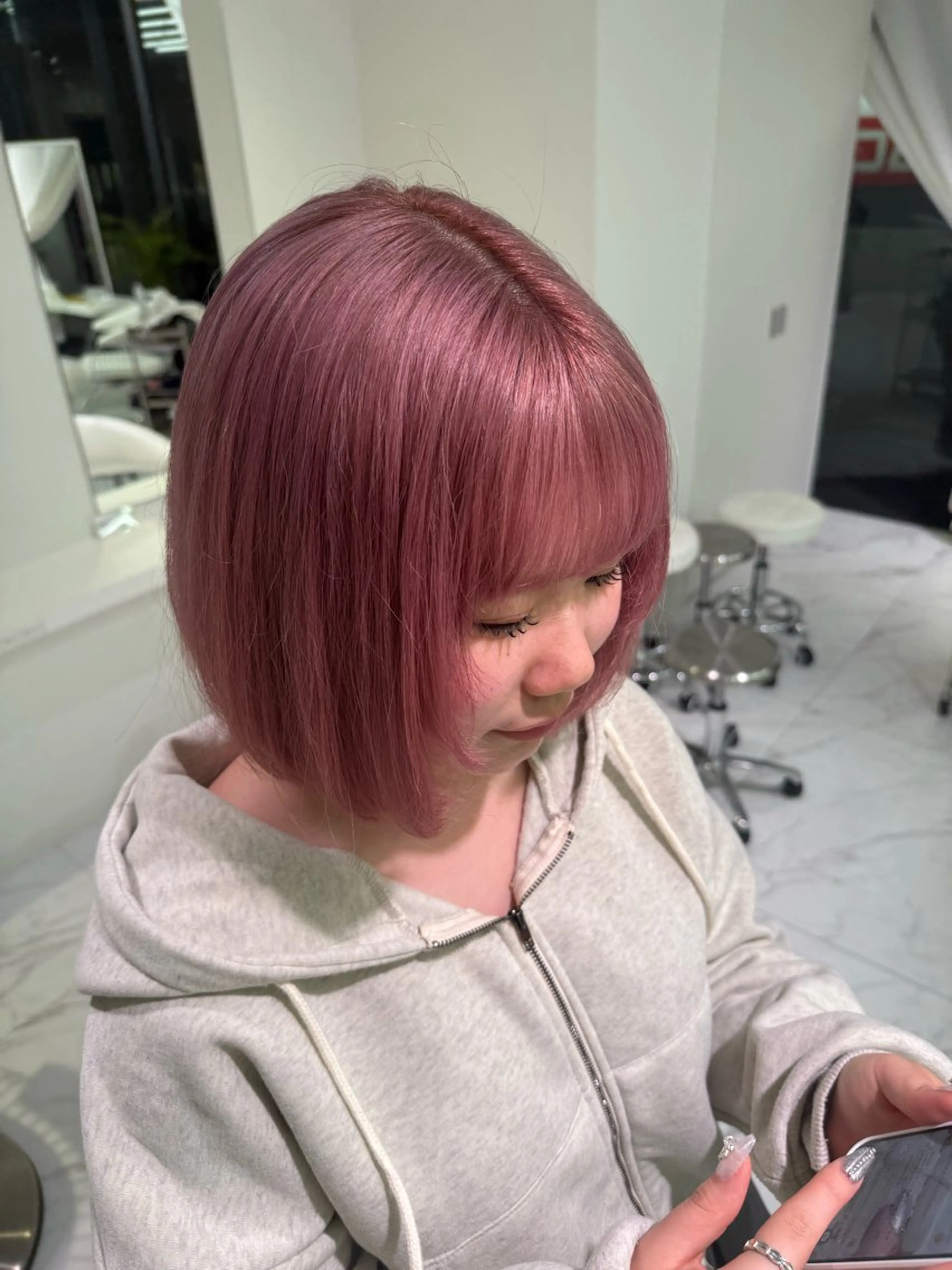 ショート カラー ピンクカラー マイ /暖色カラーのヘアスタイル
