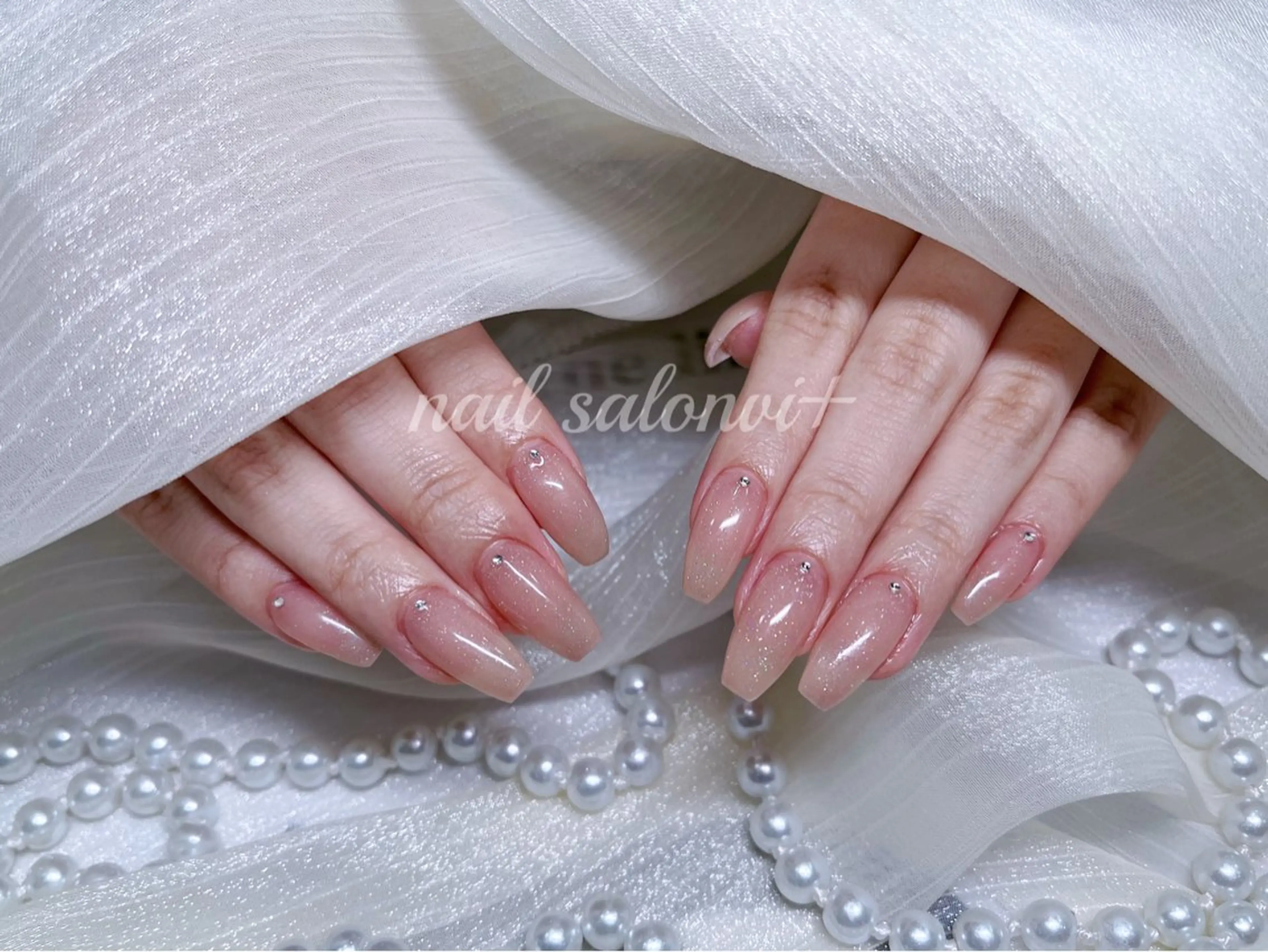 ネイル ワンカラーネイル ストーンネイル ハンドネイル S2 nailのネイルデザイン