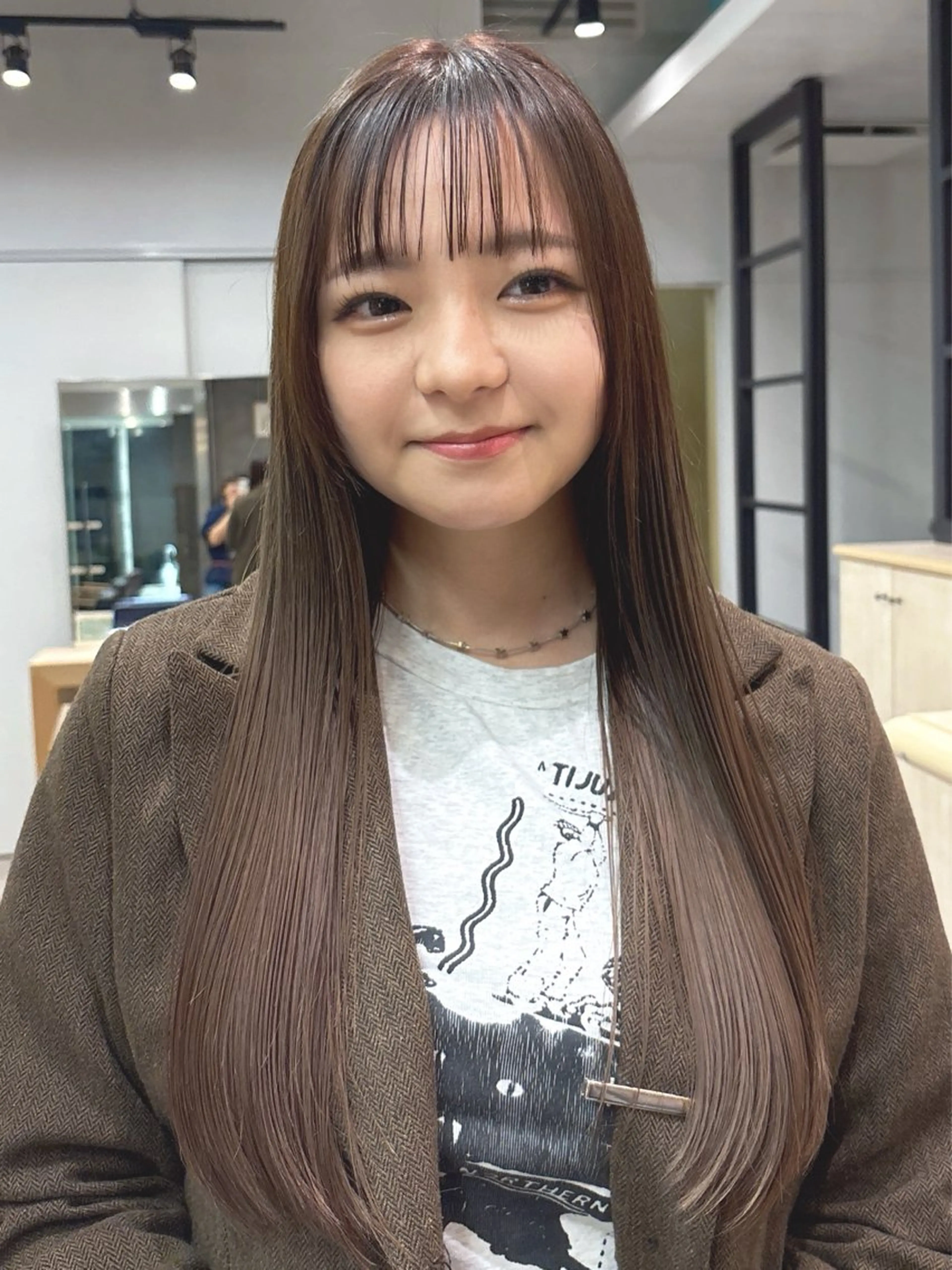 ロング カラー パーマ ブリーチ ダブルカラー イルミナカラー ブリーチなしカラー ボブ 縮毛矯正 トリートメント LUCK 本厚木店のヘアスタイル