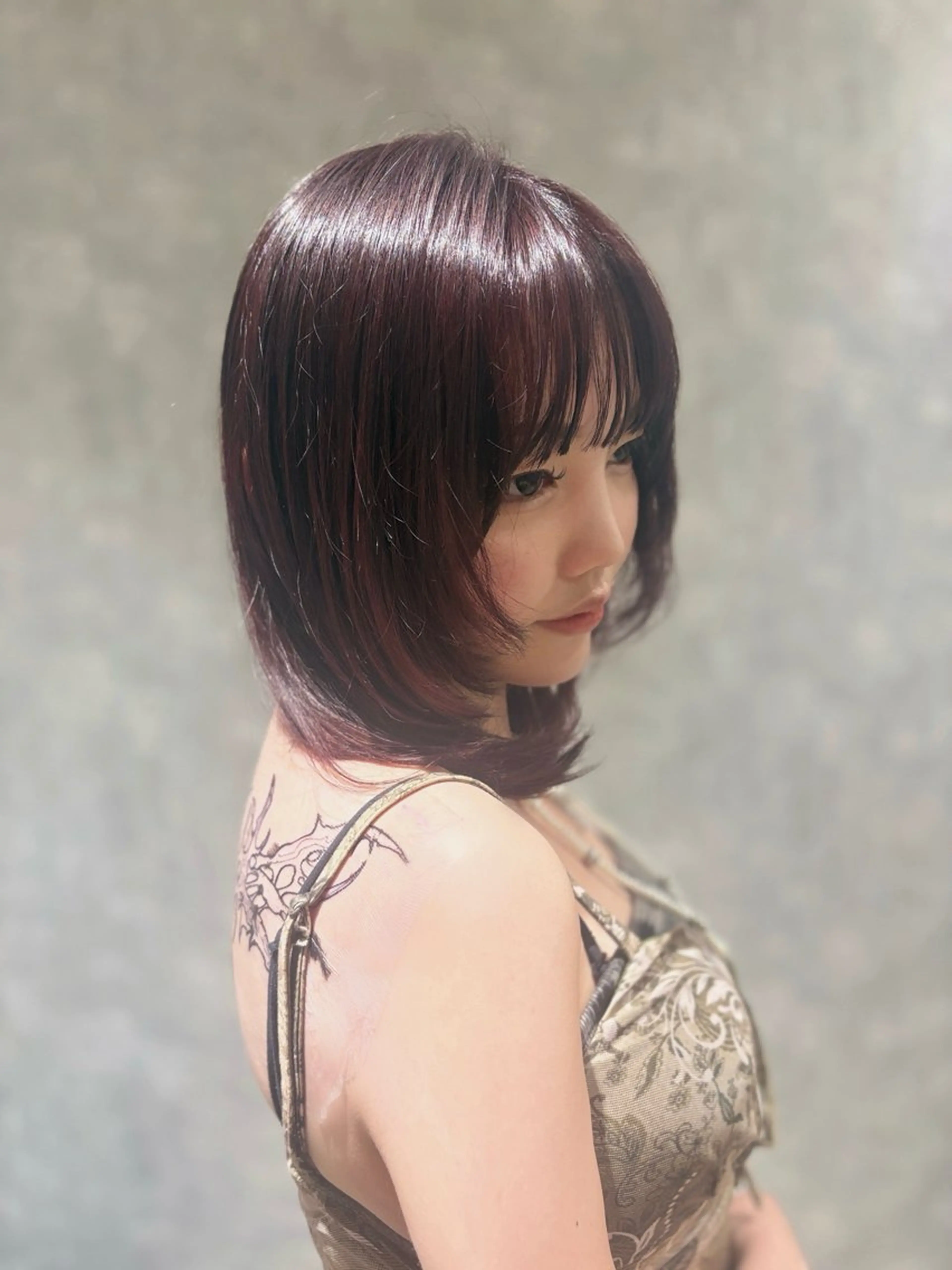 カラー ヘアカラー トリートメント 安倍 くるみのヘアスタイル