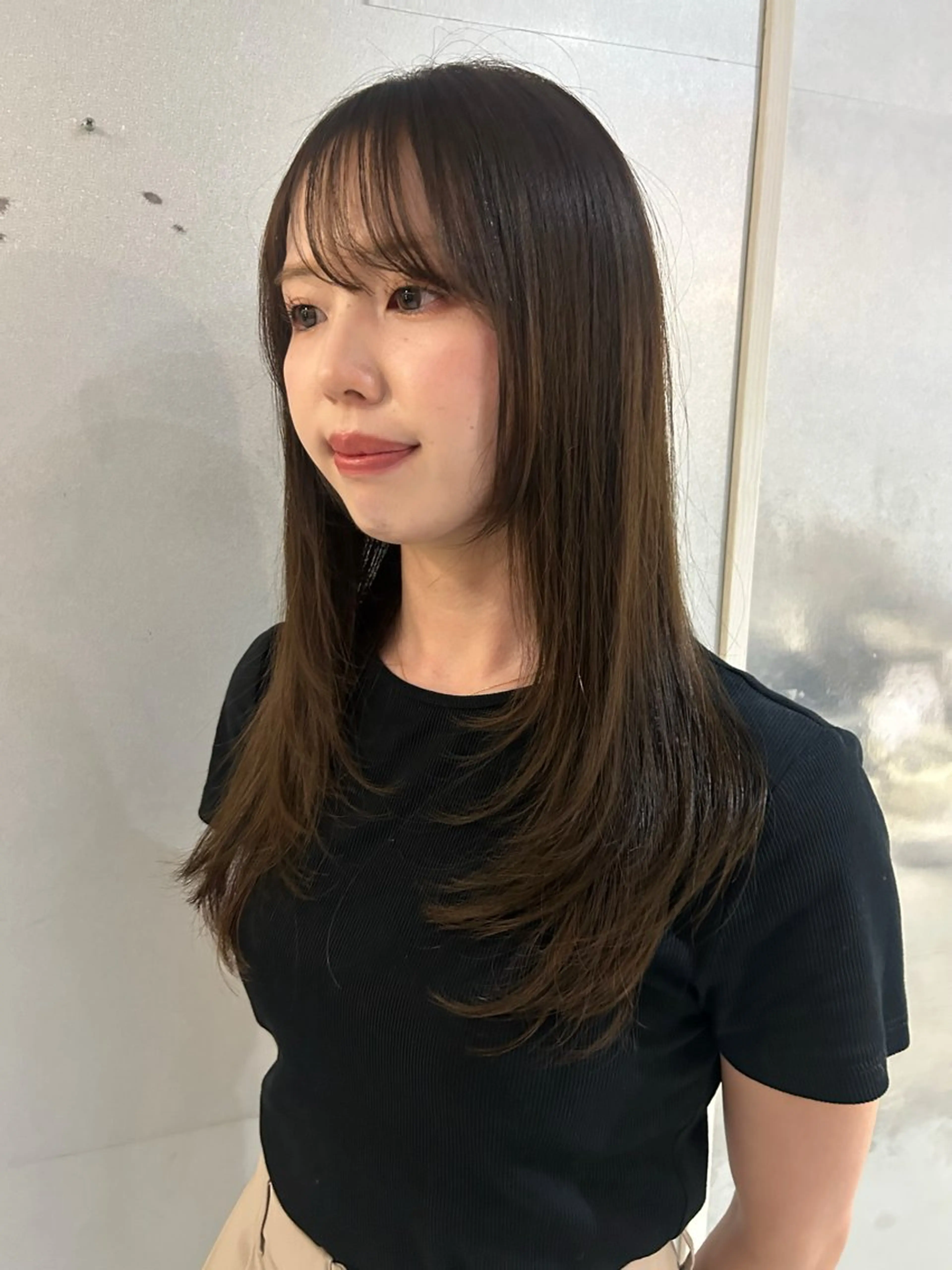ロング 韓国ボブ/レイヤー ボブ/ EMIRIのヘアスタイル
