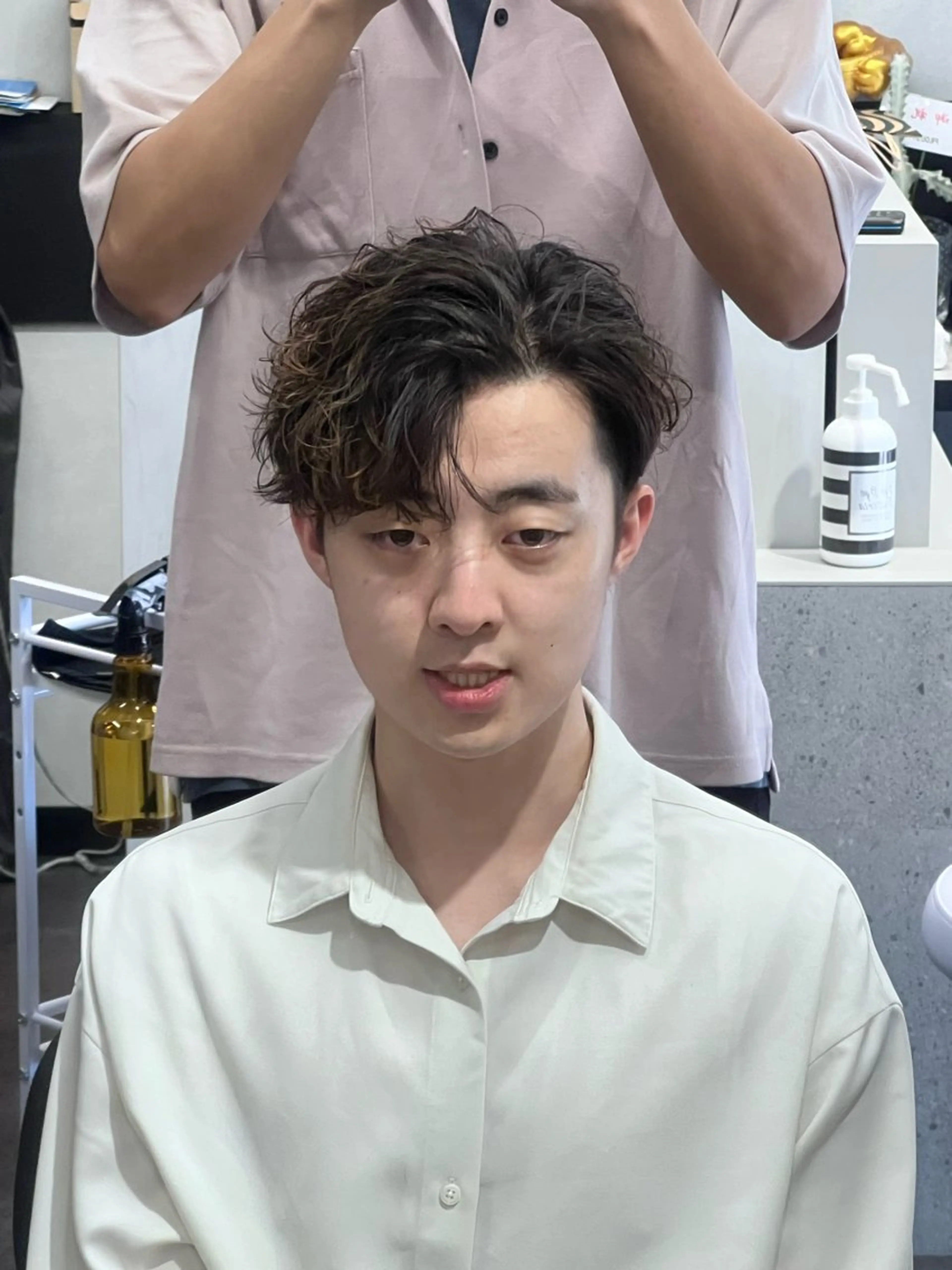 ショート カラー パーマ カット パーマ 【メンズ特化】玉貞 健太のヘアスタイル