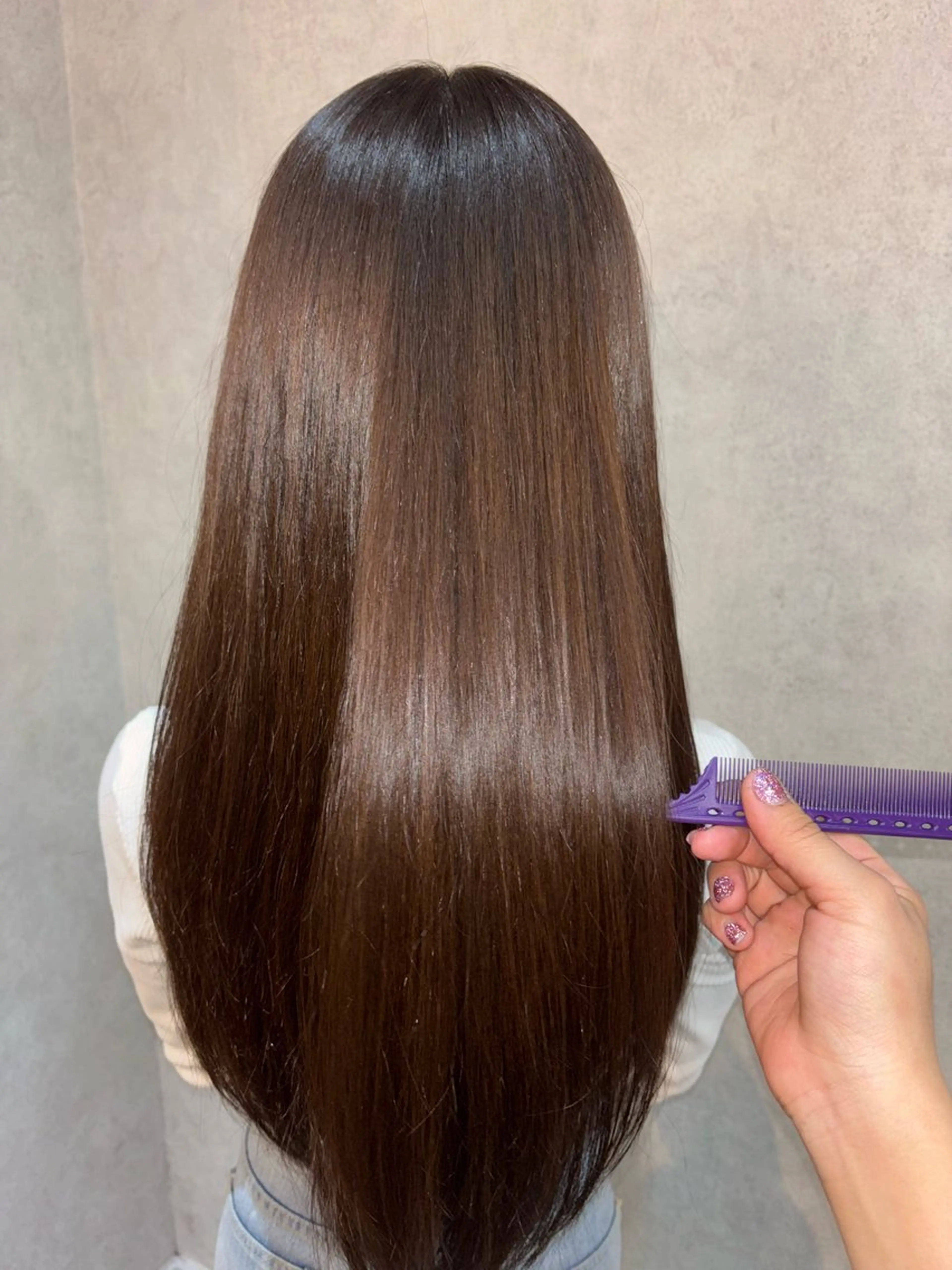 ロング カラー ヘアカラー トリートメント 💜髪質改善/ 艶カラー/ミナ🩷のヘアスタイル