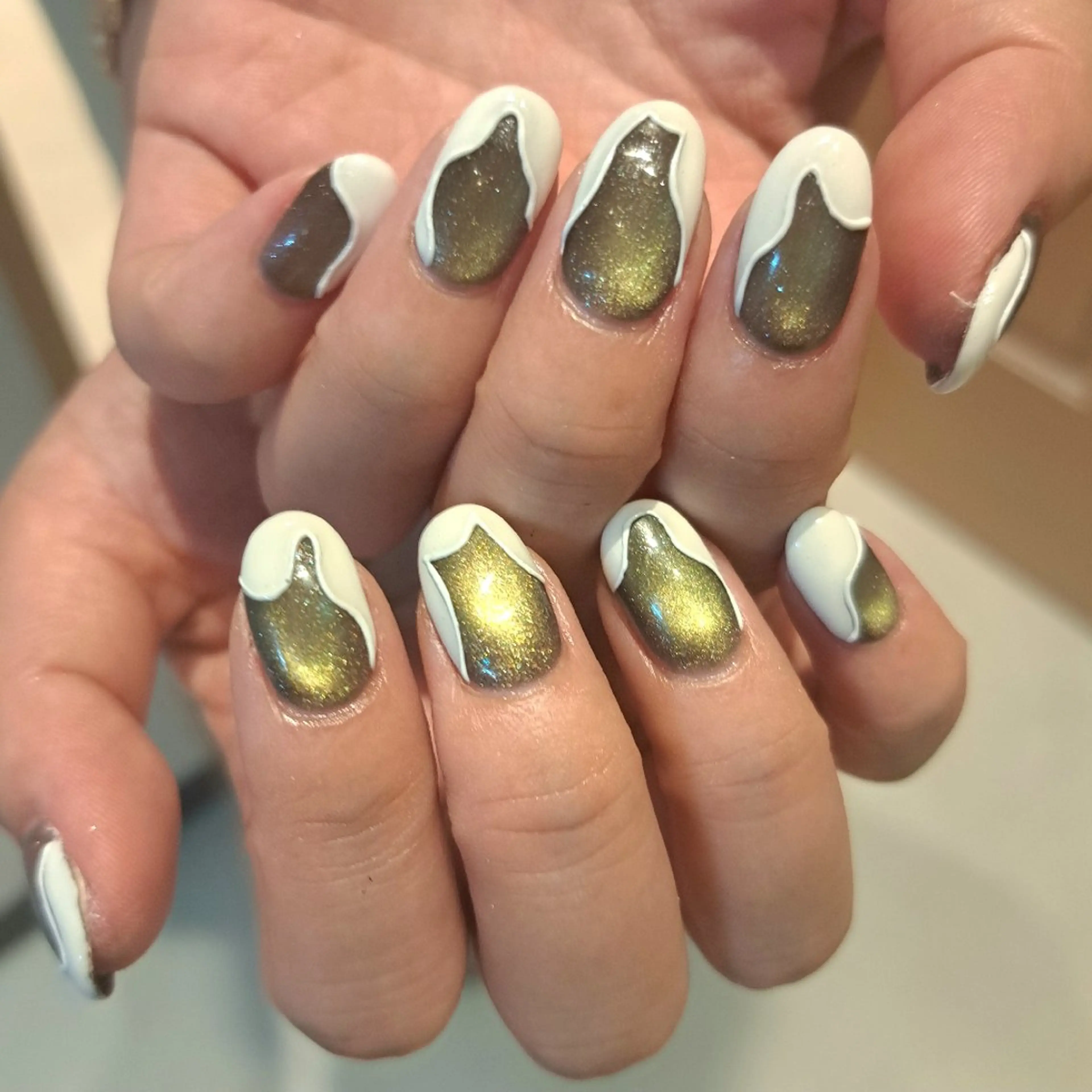 ネイル アートネイル ジェルネイル マグネットネイル 持ち込み ハンドネイル Nail mood デザイン持ち込みokのネイルデザイン