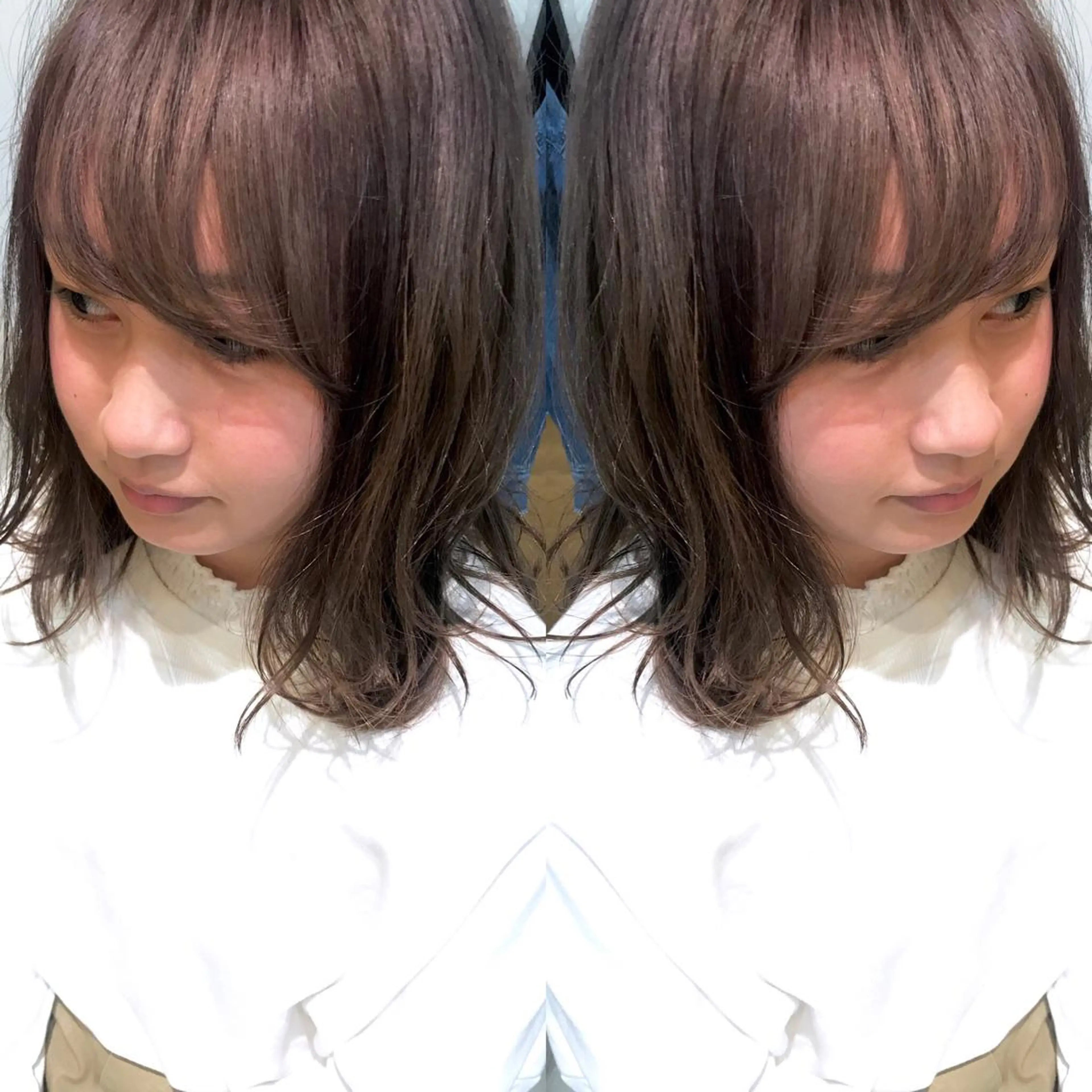 セミロング カラー ベージュカラー 松村 崇弘のヘアスタイル