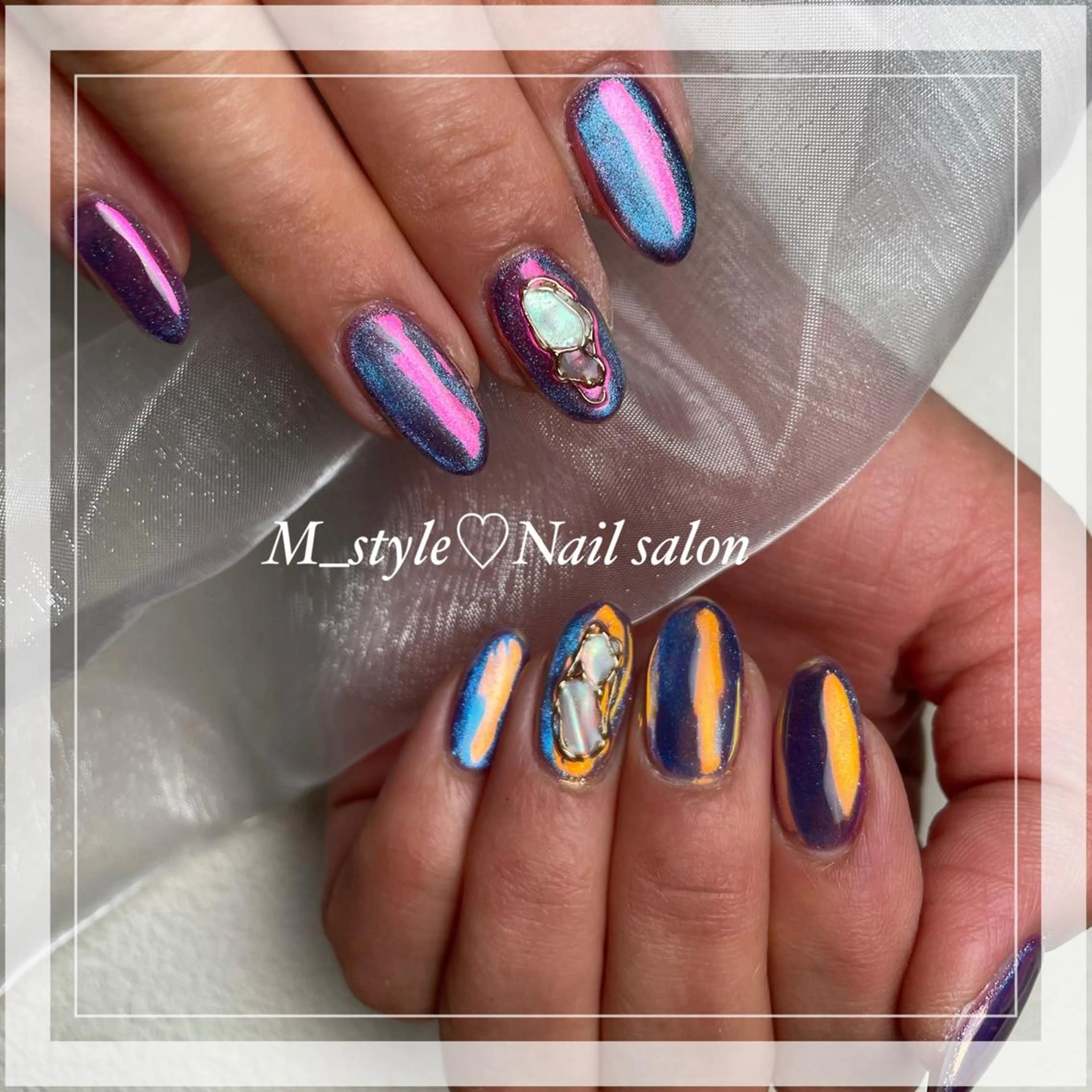 ミディアム ネイル 下妻ネイルサロン/ パラジェルのネイルデザイン