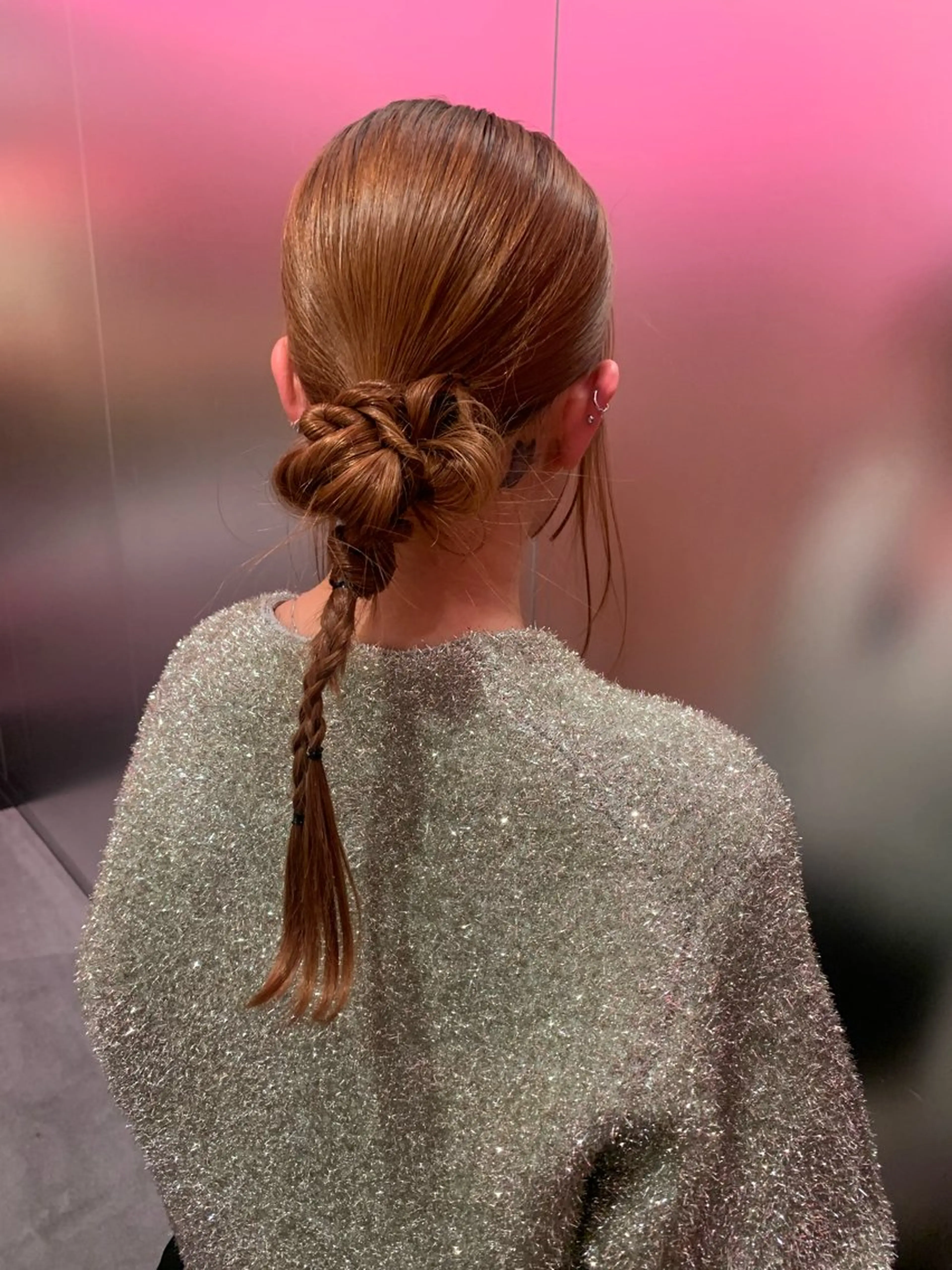 セミロング カラー ヘアセット ブリーチ/アレンジ 天満/chihiroのヘアスタイル