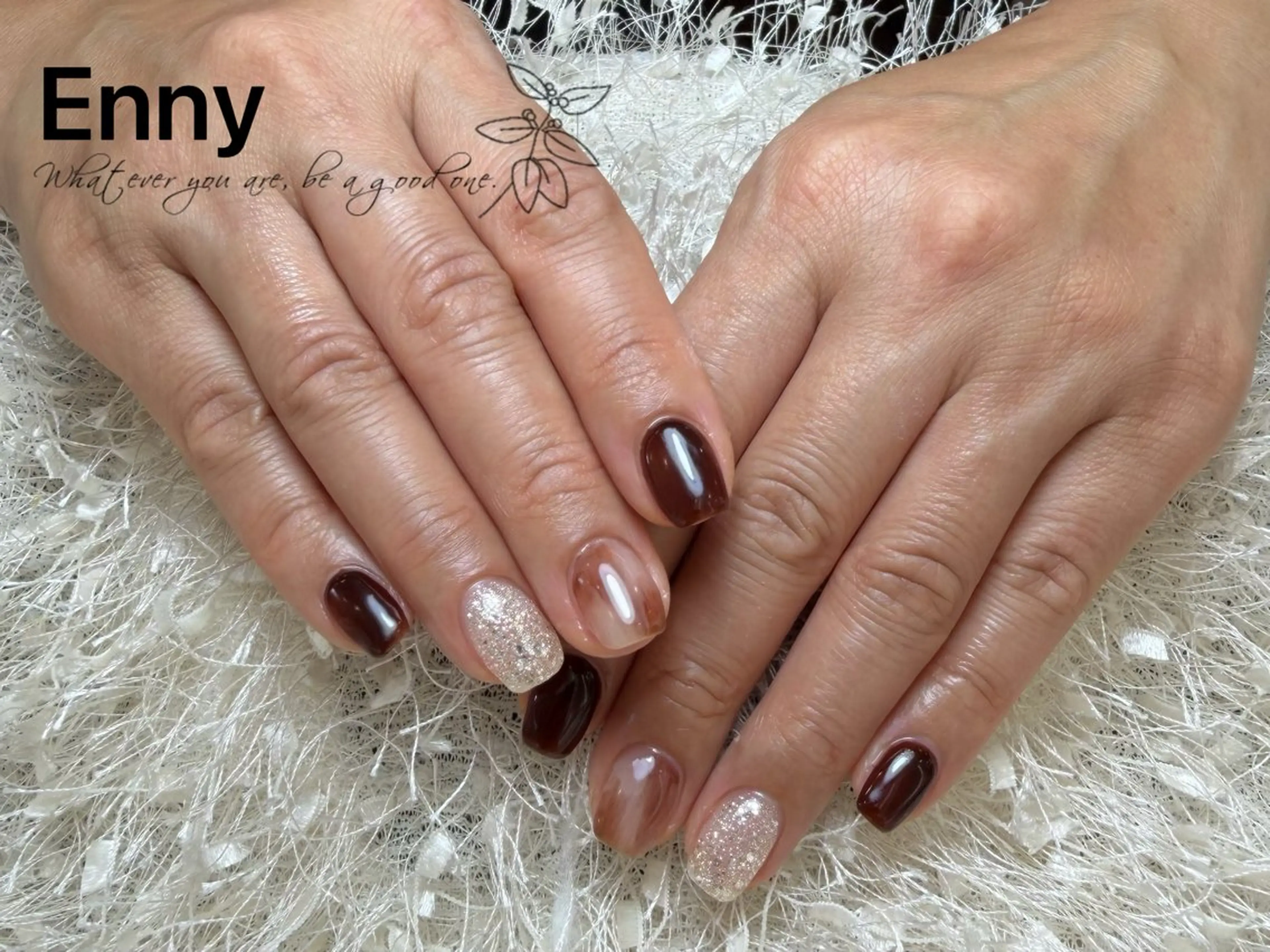 ネイル チークネイル フットネイル フレンチネイル ジェルネイル ガラスフレンチ ハンドネイル エニ Andyのネイルデザイン