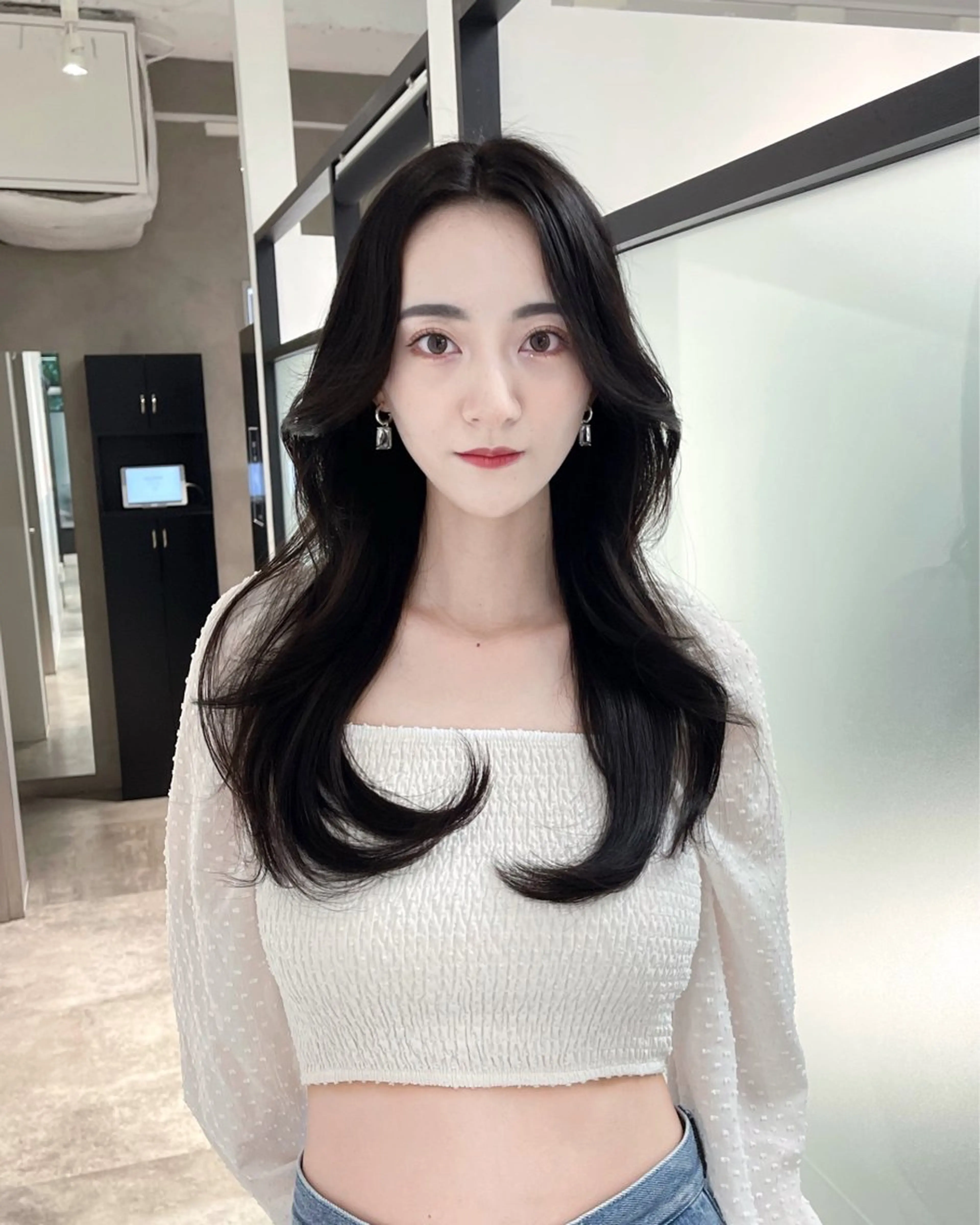 ロング 韓国風ヘア レイヤーカット カット ヘアカラー トリートメント 韓国レイヤーカット 髪質改善▫️水野有真のヘアスタイル