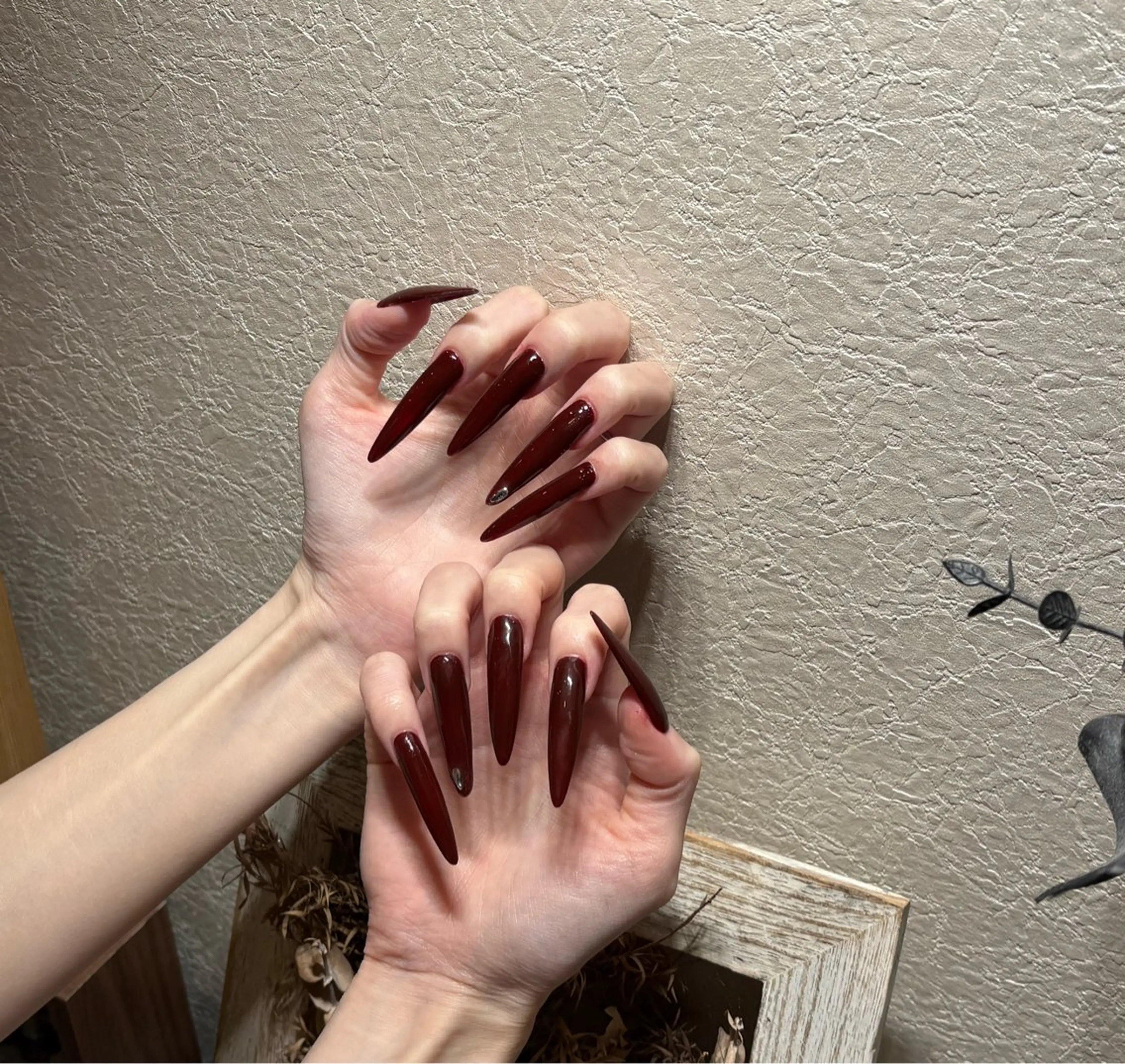 ネイル アートネイル フットネイル ジェルネイル ハート マグネットネイル babarla Nailのネイルデザイン