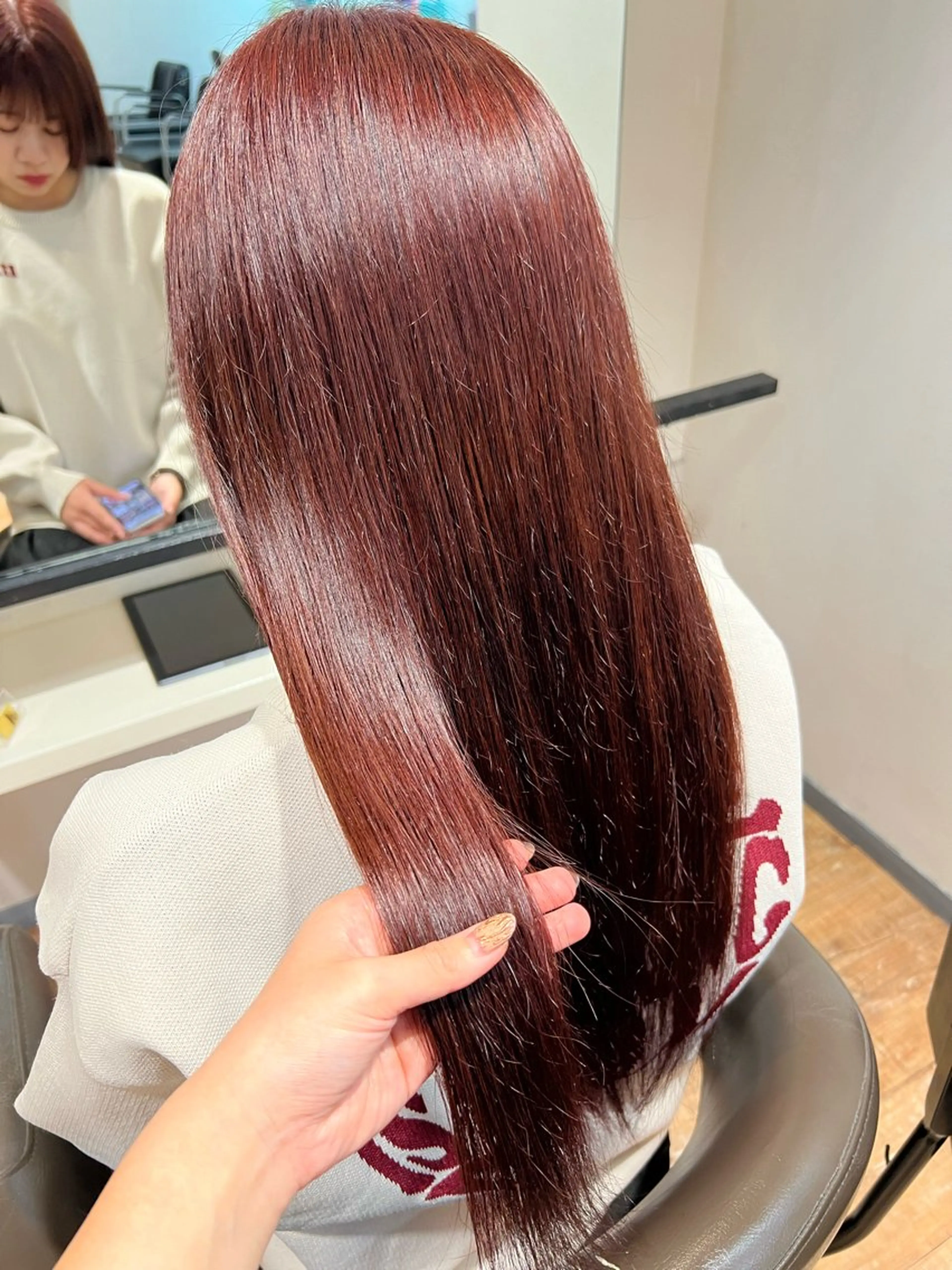 カラー レッドカラー ヘアカラー トリートメント インナーカラー♡ Nanakoのヘアスタイル