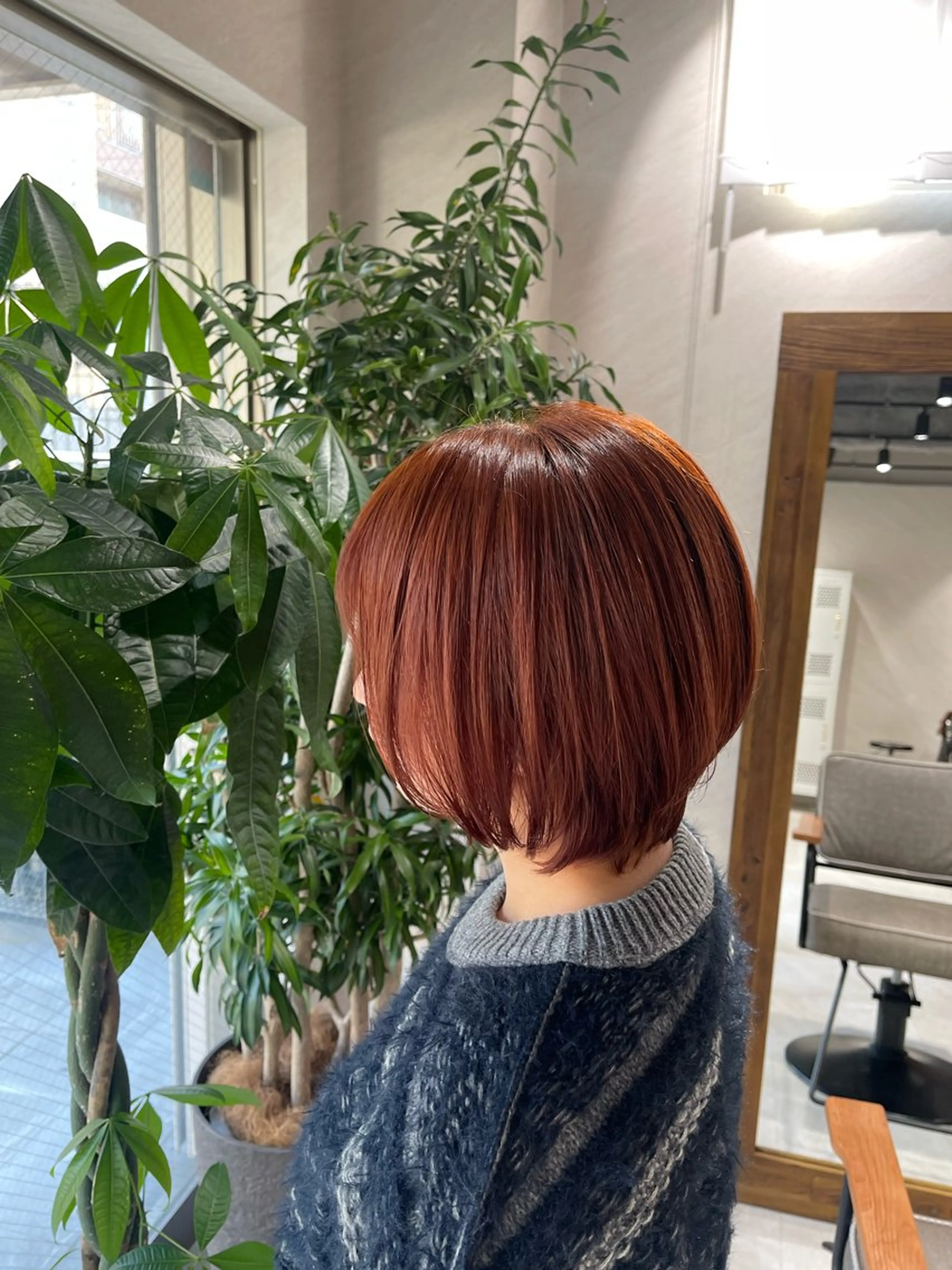 ショート カラー オレンジ 🩵ボブ/レイヤー /髪質改善🩵のヘアスタイル