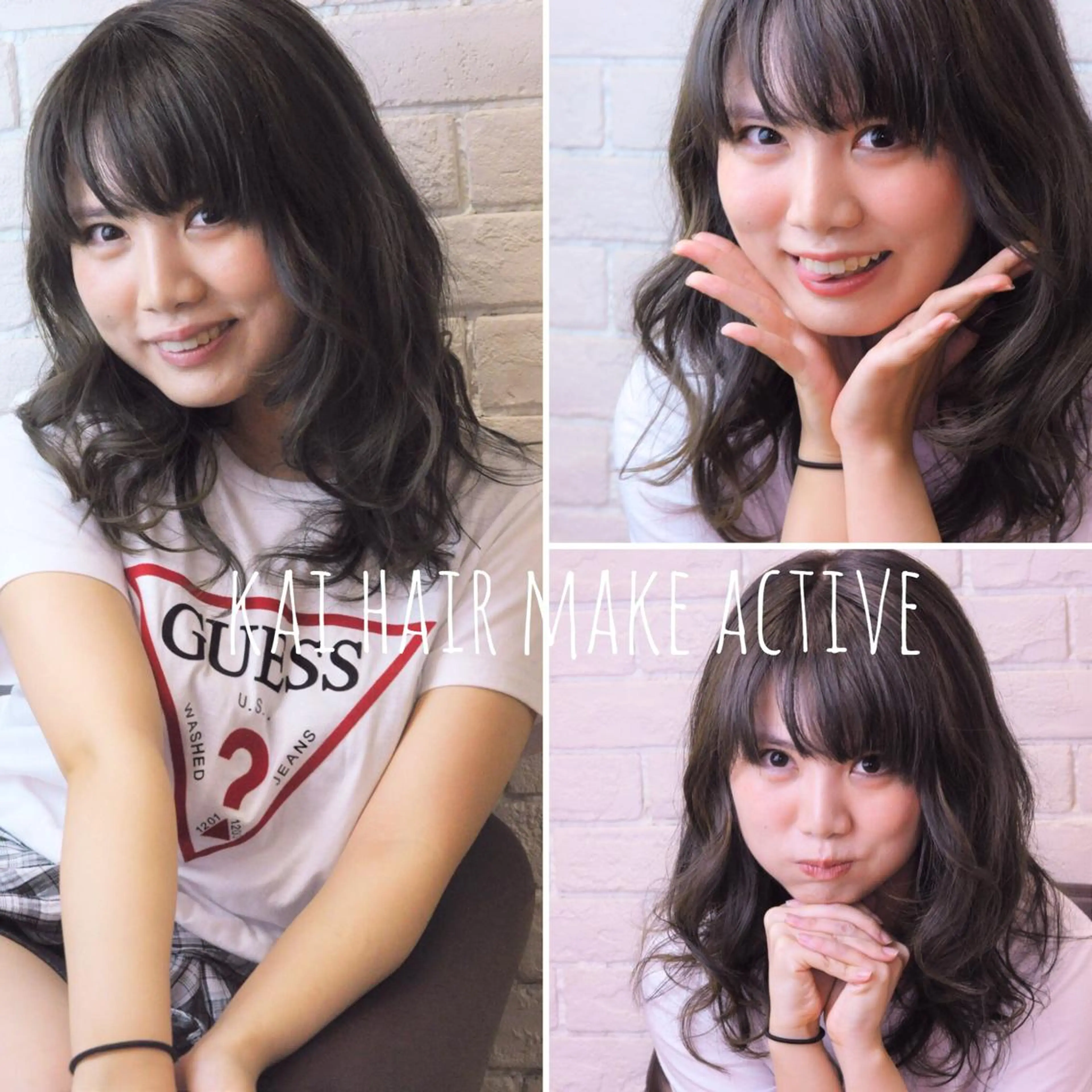 セミロング カラー ブルーカラー ブルージュ 坂東 秀幸のヘアスタイル