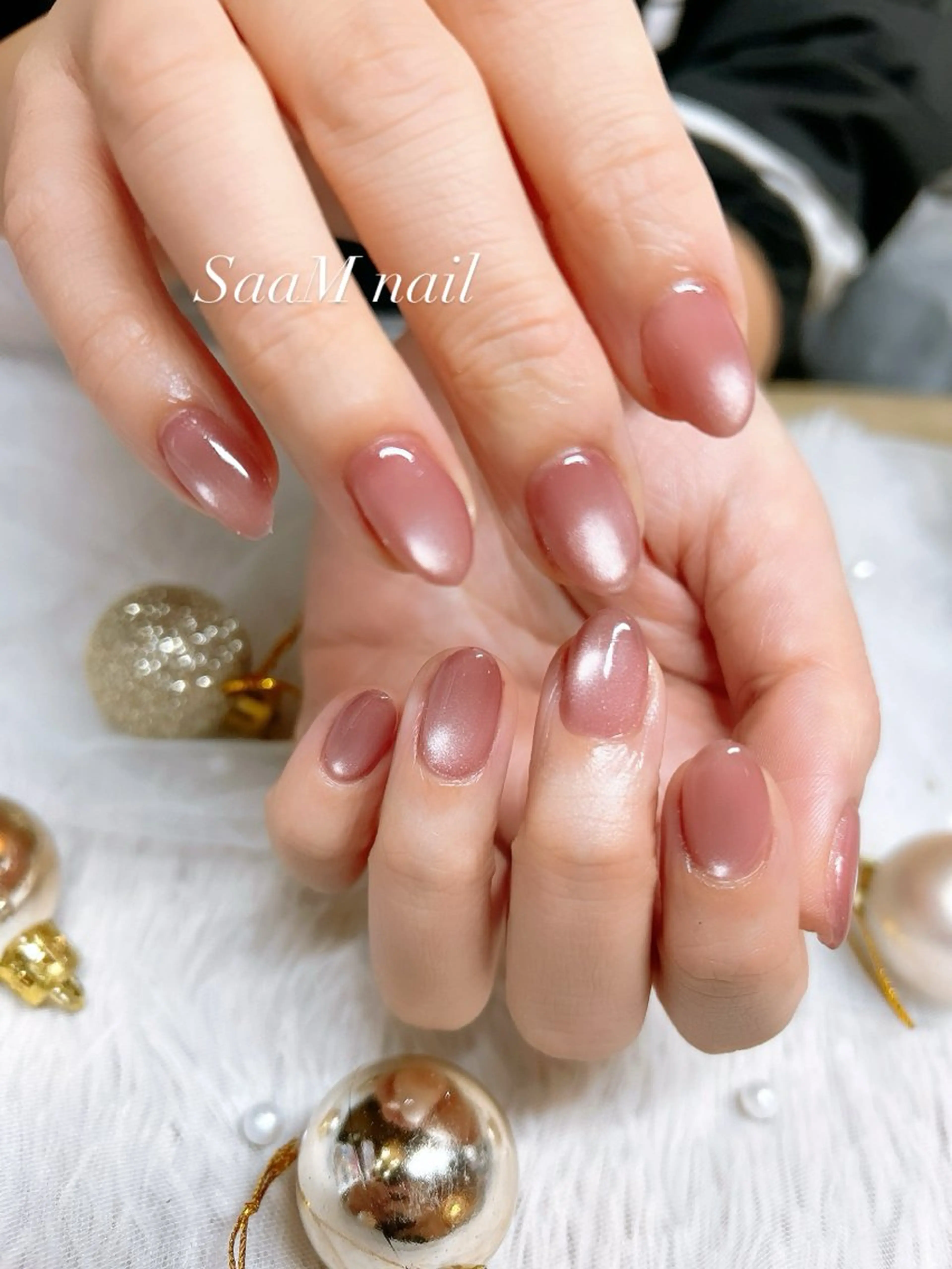 ネイル マグネットネイル マグネットワンカラー ワンカラーネイル ハンドネイル SaaM nail所属・Saam nailのネイルデザイン