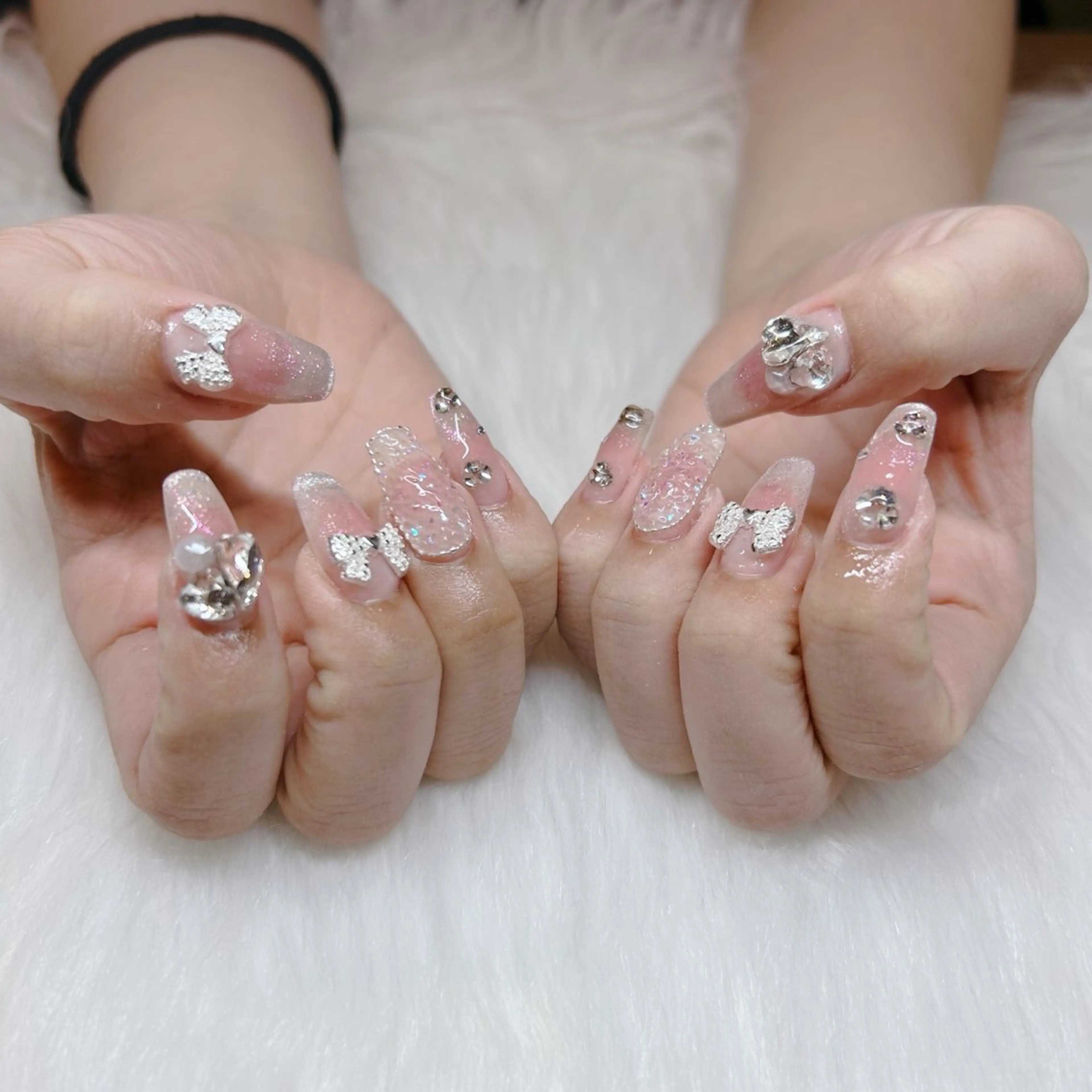 ロング ハンドネイル HANA うるののネイルデザイン