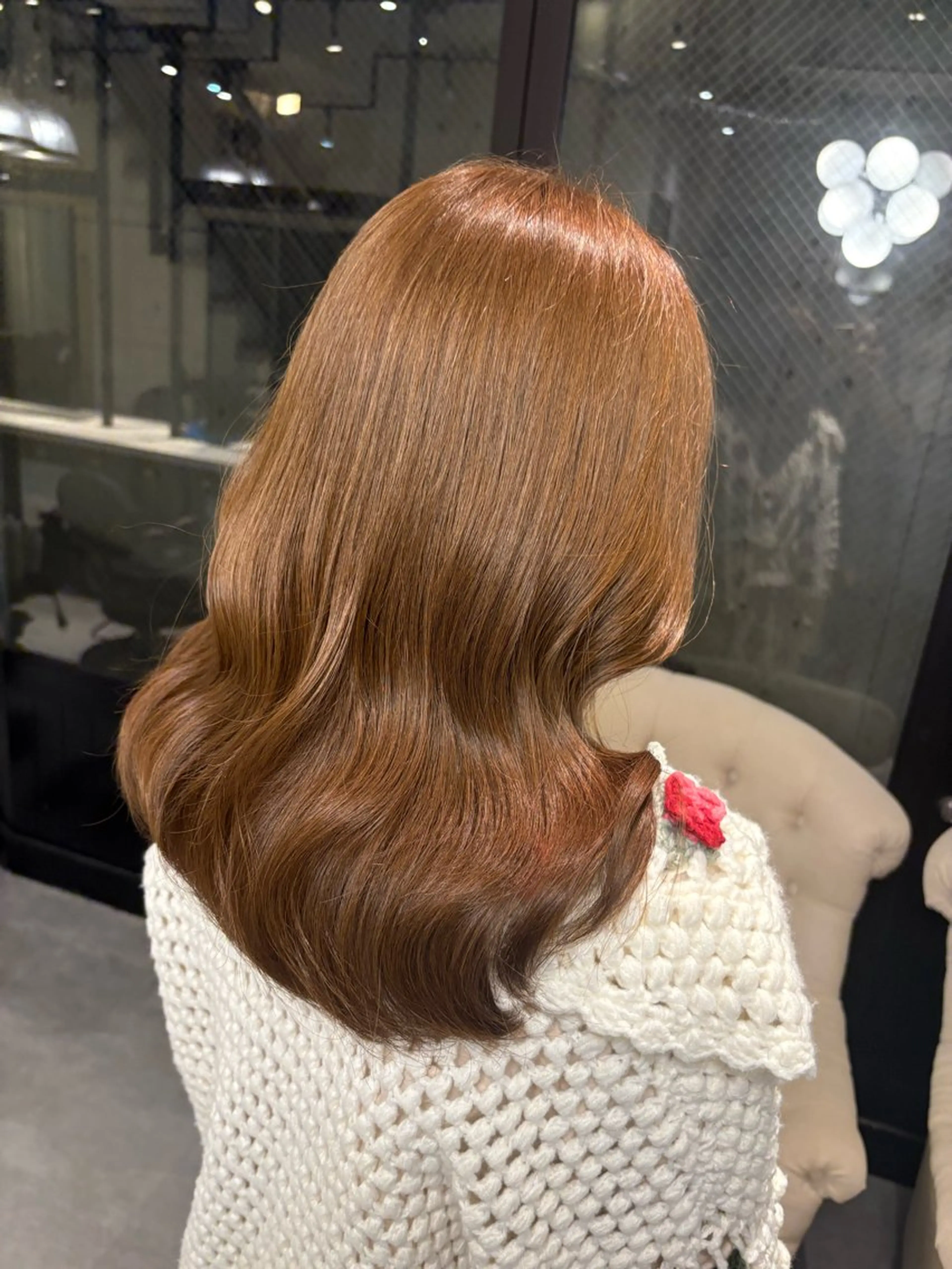 セミロング カラー ヘアカラー Konomura Neneのヘアスタイル