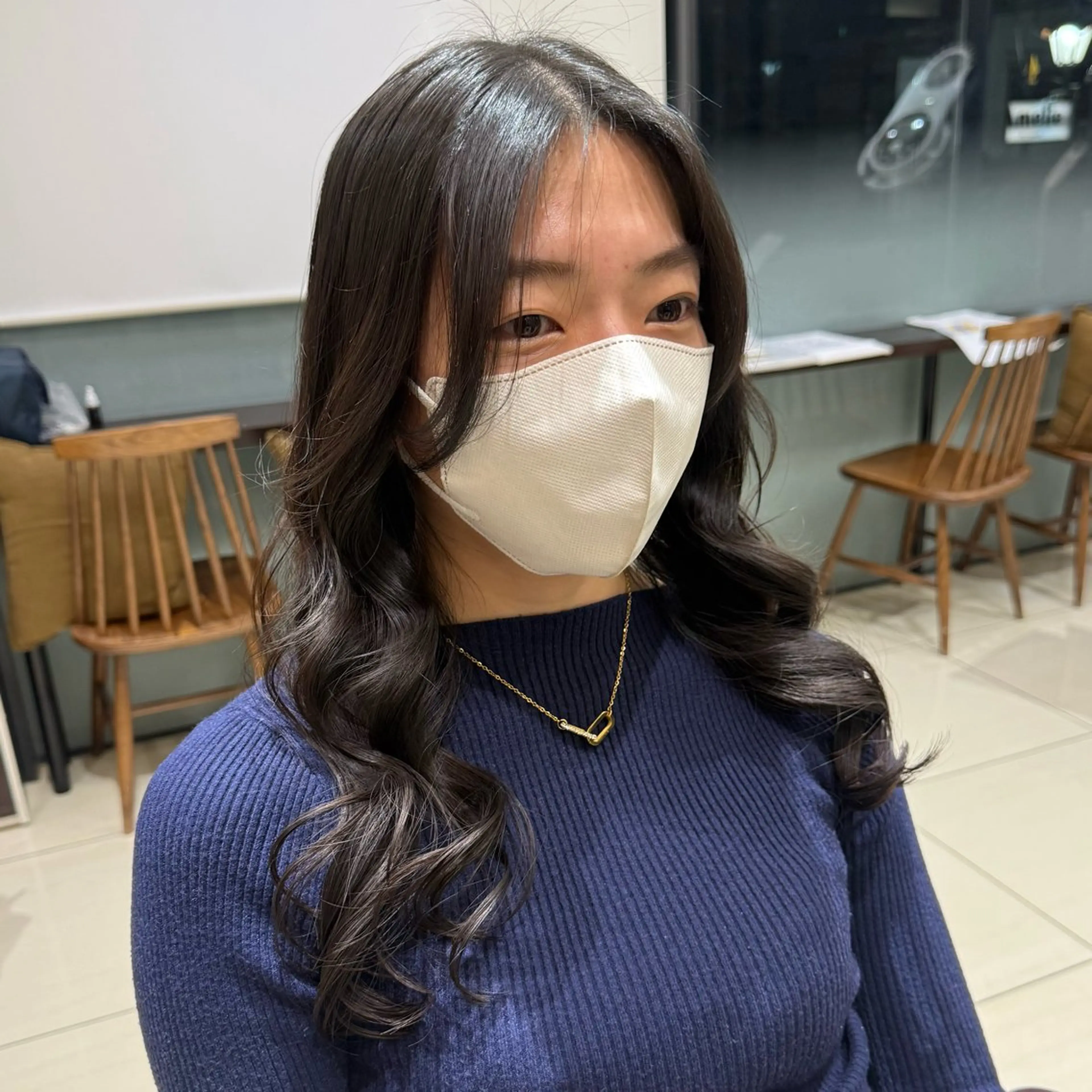 ロング パーマ パーマ 韓国風パーマ🌿コテ 巻き風パーマ/るいのヘアスタイル