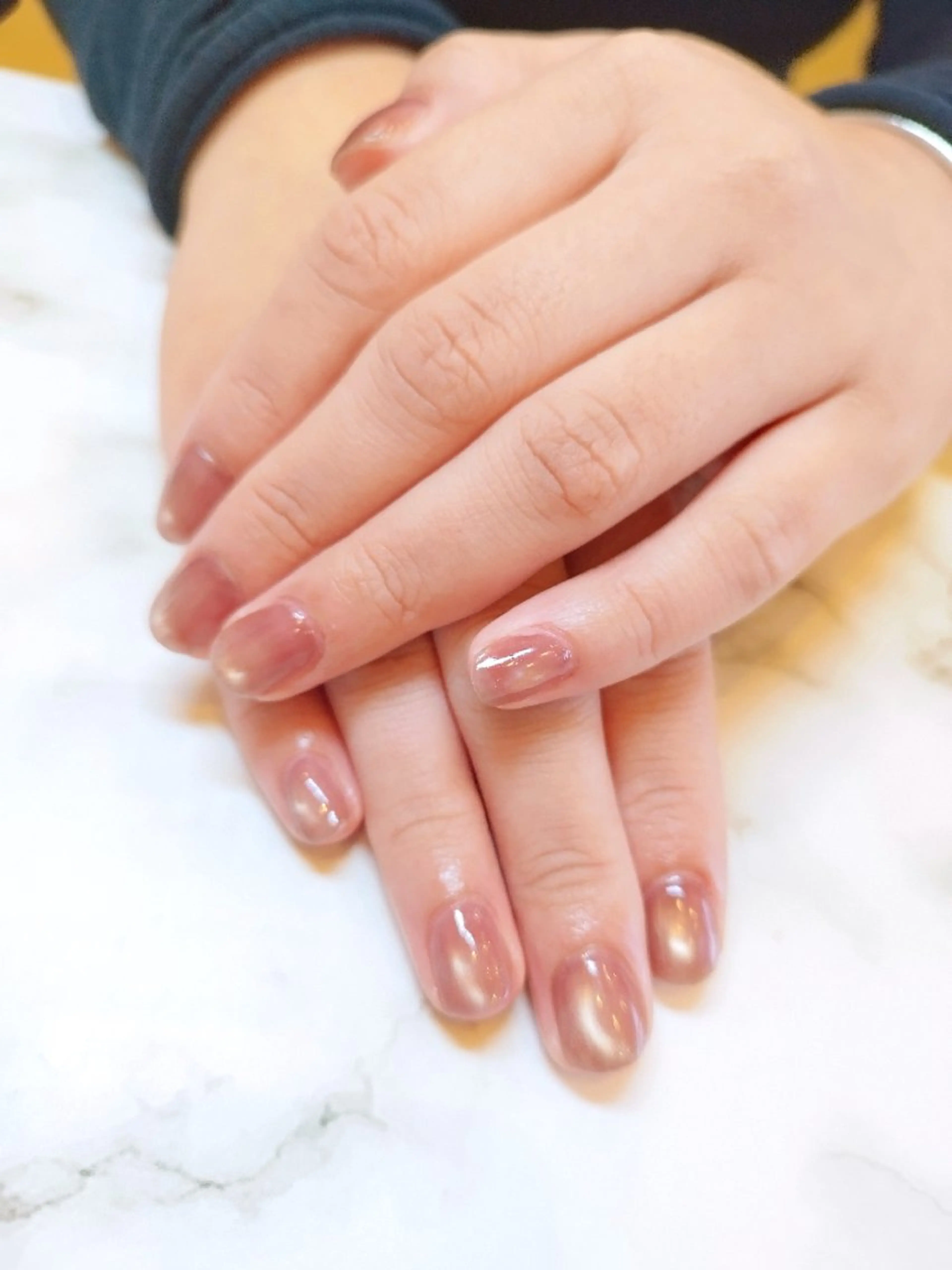 ネイル マグネットネイル ピンク ピンクベージュ YOCO ネイルのネイルデザイン