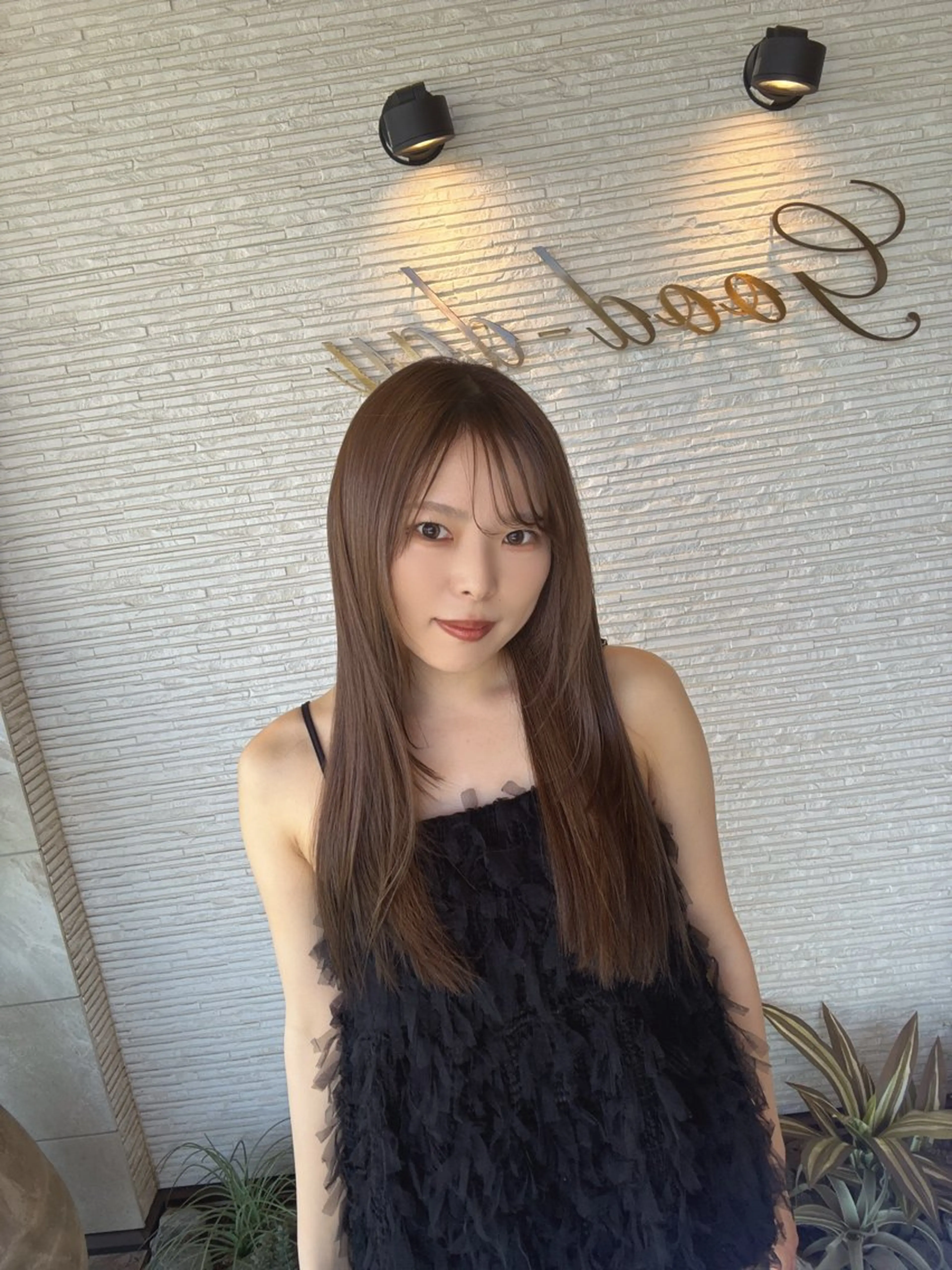 セミロング カラー ブリーチ ブラウンカラー ブリーチなしカラー トリートメント GOODDAY 🫧Manami🫧のヘアスタイル