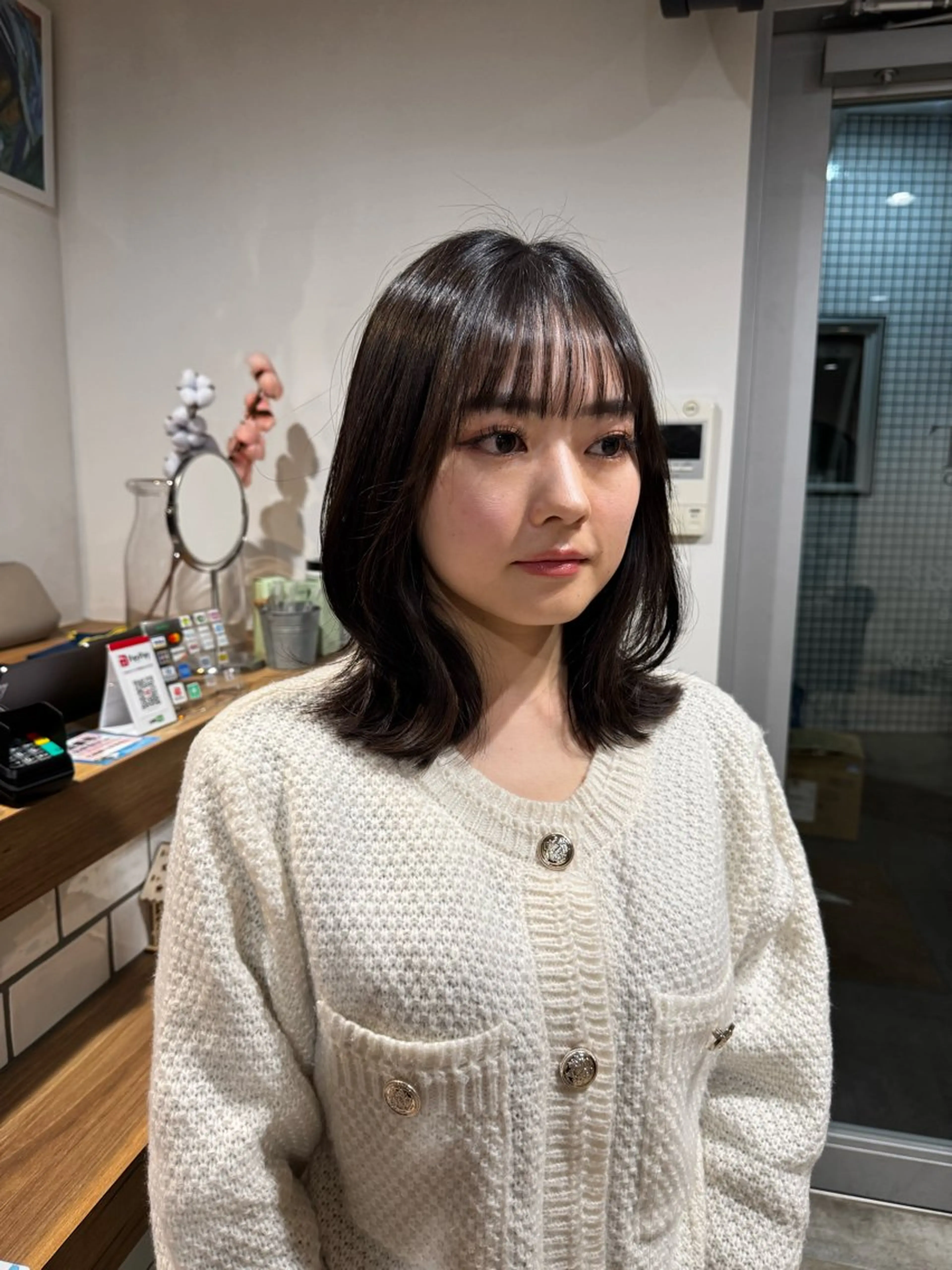 ミディアム くびれヘア 韓国風ヘア レイヤー/大人ボブ 渡邉【日吉美容室】のヘアスタイル