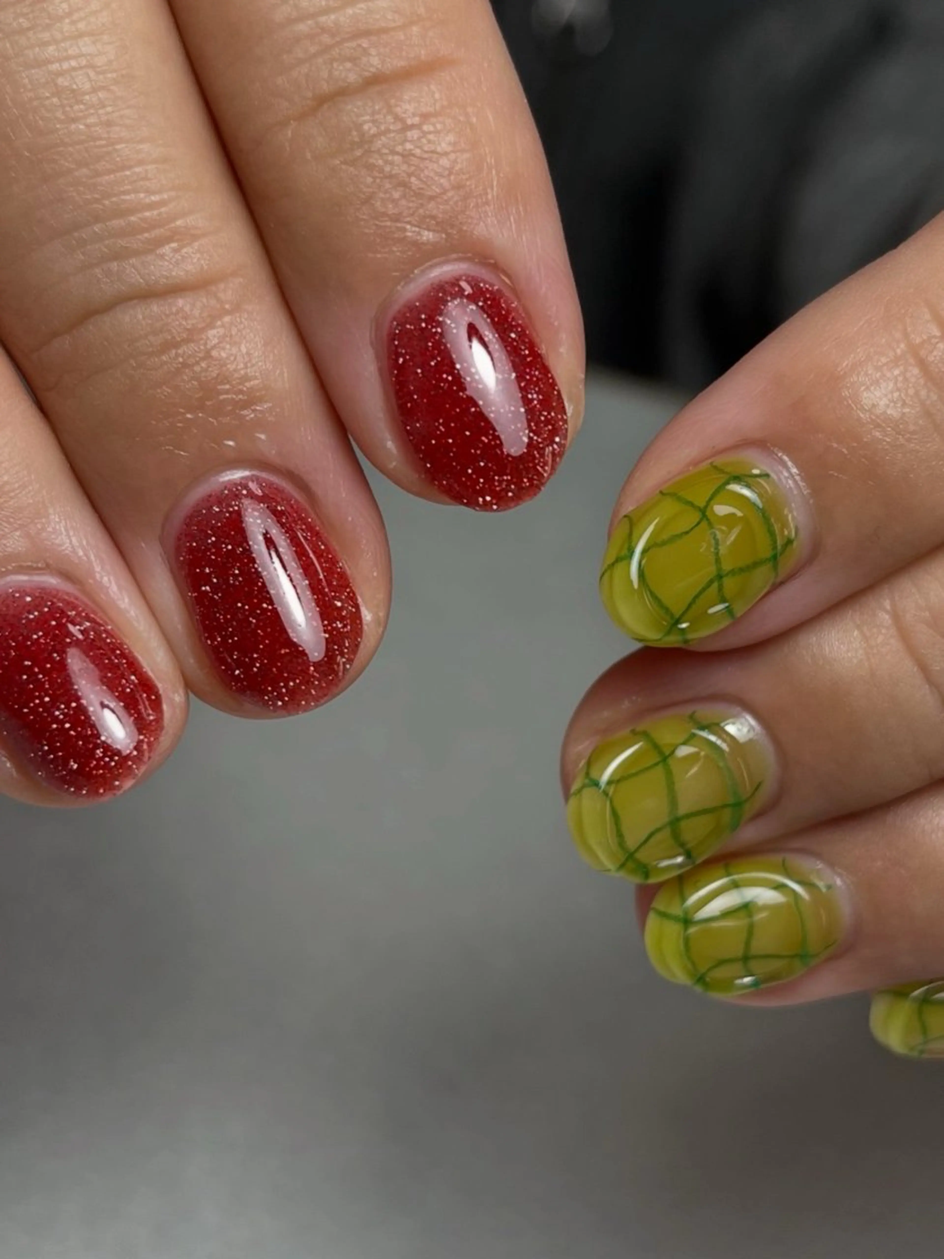 ネイル ハンドネイル tsumeya ゆるかわ手描きネイルのネイルデザイン