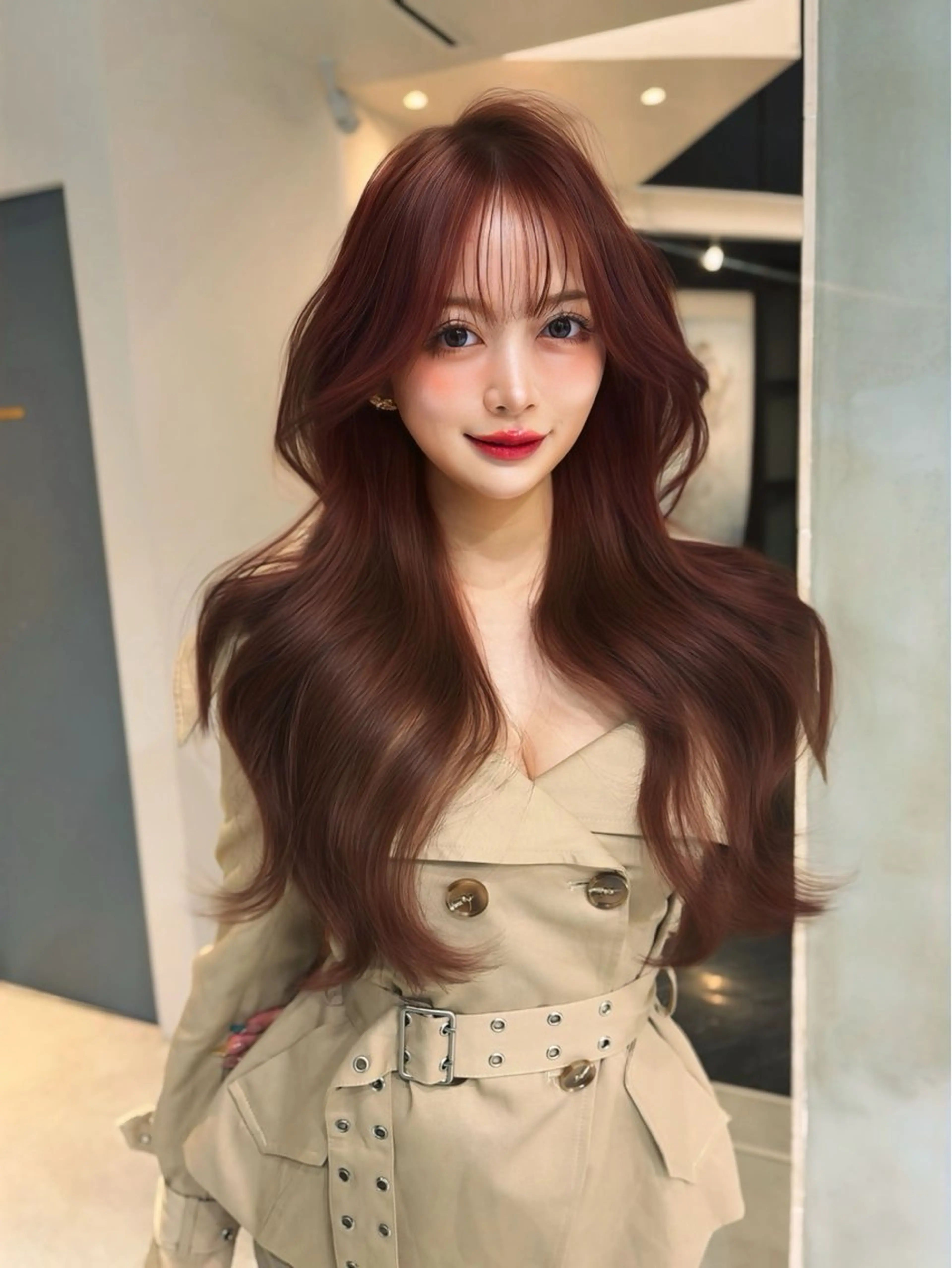 ロング カット ヘアカラー 海野翔吾🇨🇳 ワンホンレイヤーのヘアスタイル