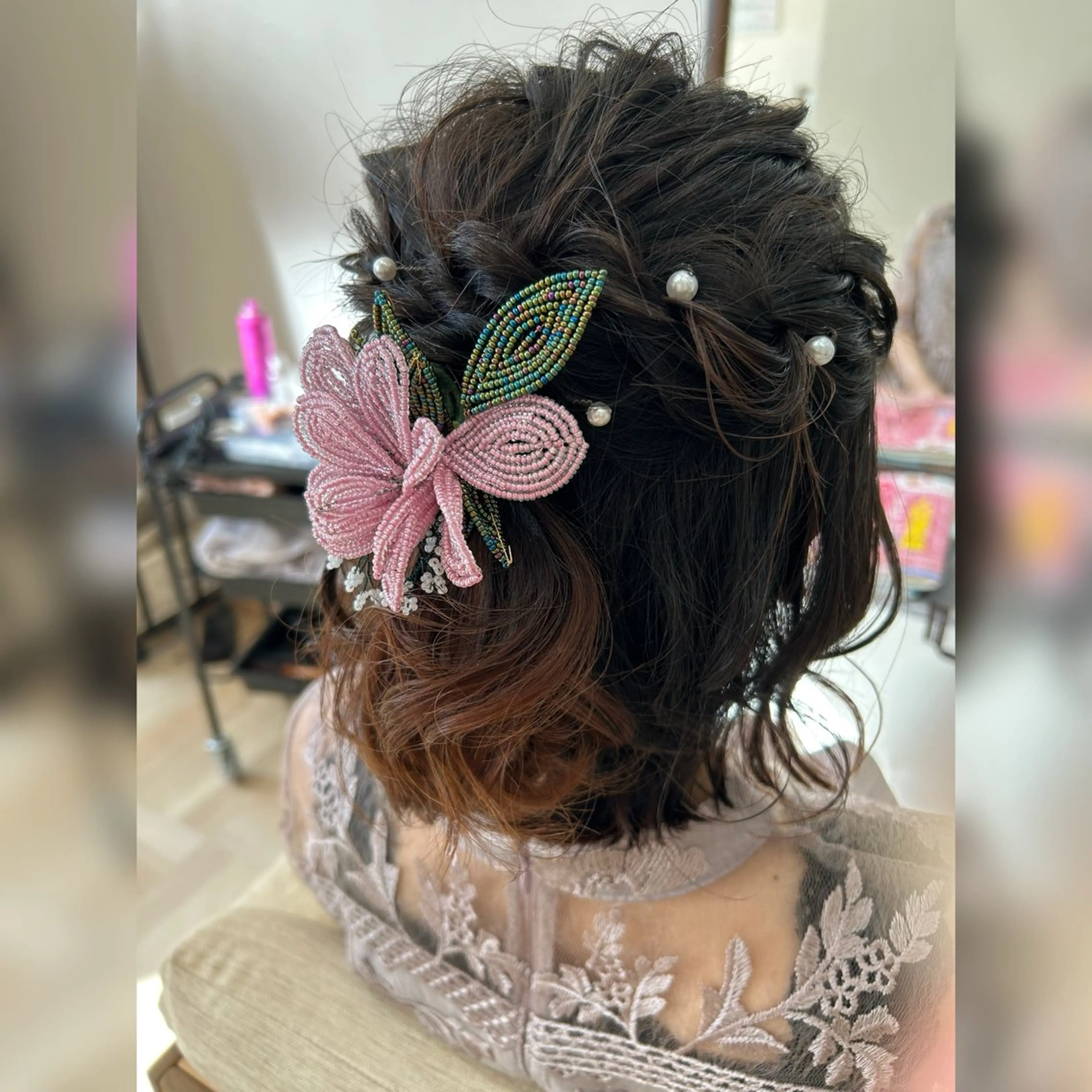 ショート ヘアセット お子様と美容室🧸 HidamaRi絢菜のヘアスタイル