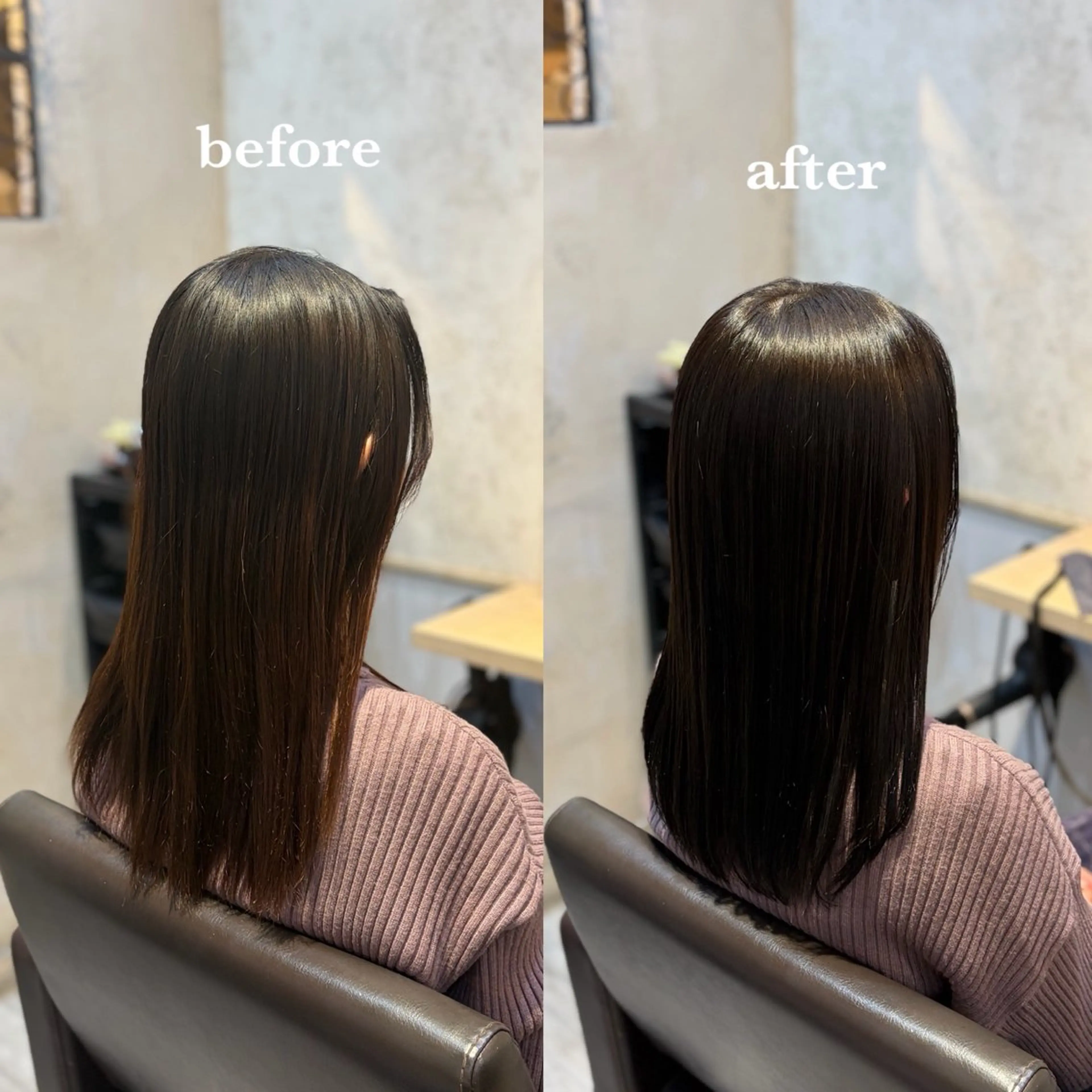 ミディアム カット ヘアカラー Lutia新宿/ sumiのヘアスタイル