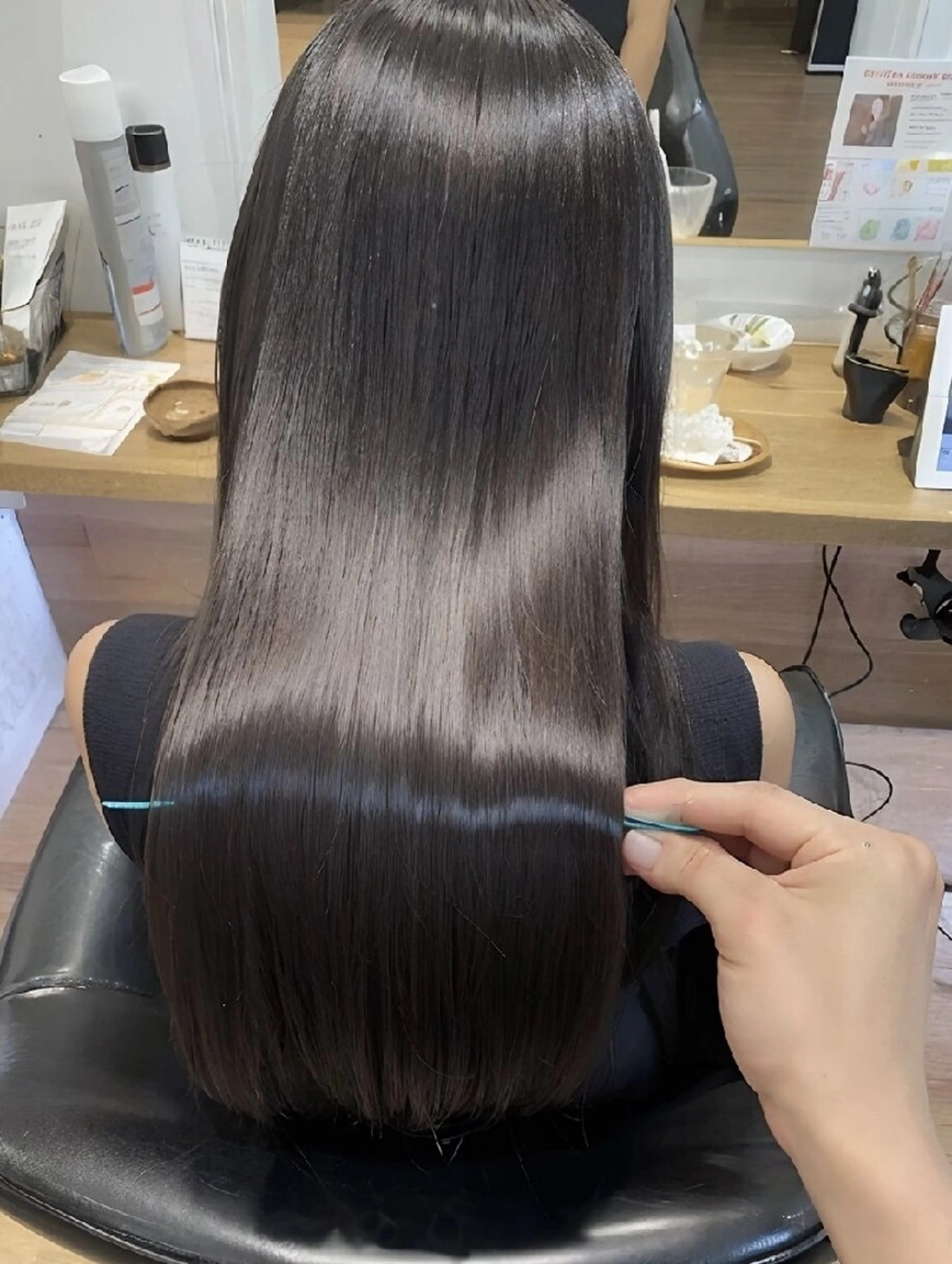 ロング カット ヘアカラー トリートメント 透明感カラー/ ツヤ髪 石田のヘアスタイル