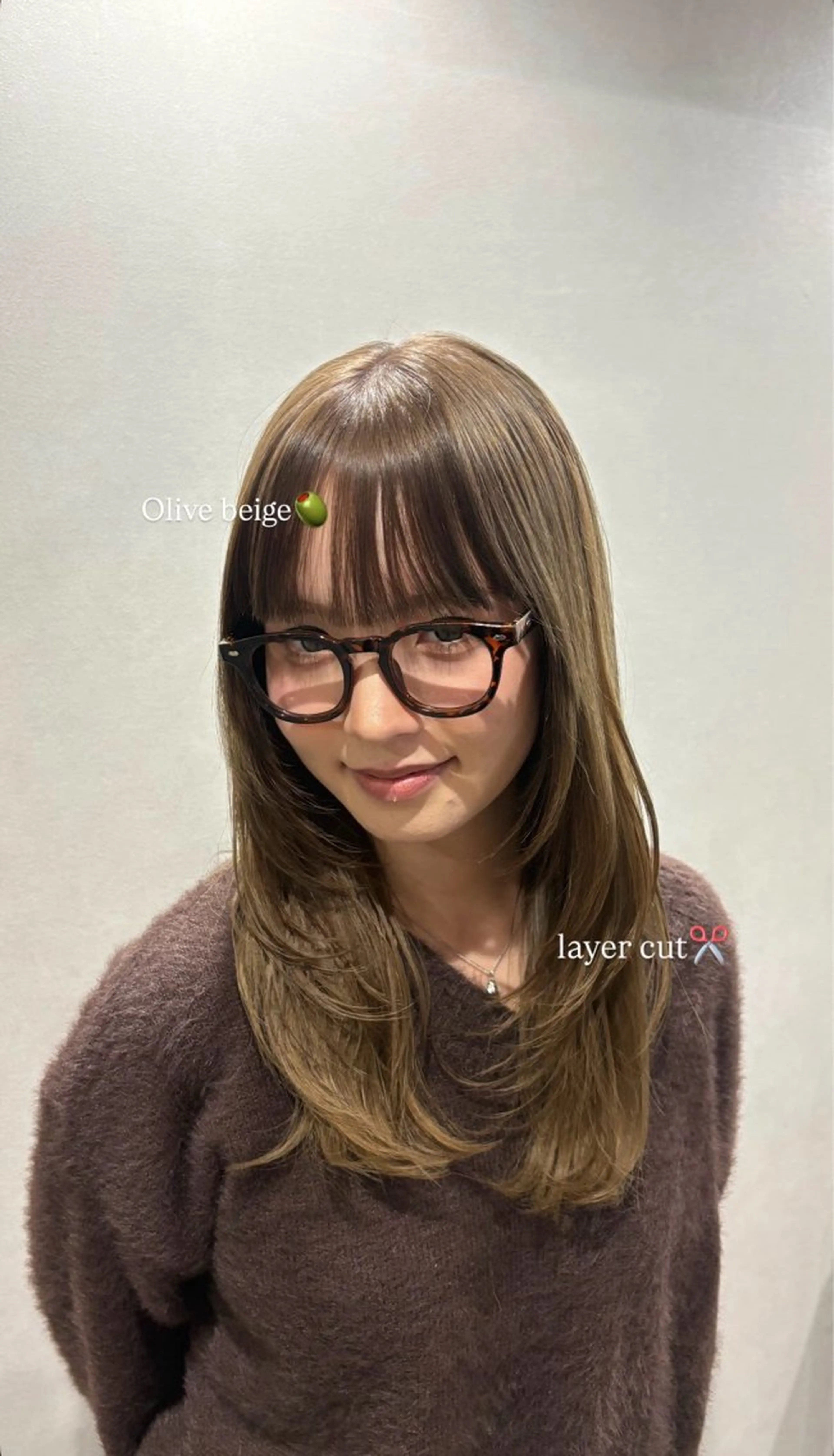 ロング カラー ハッシュカット 韓国風ヘア カット トリートメント 坂本奈都美 🎀のヘアスタイル