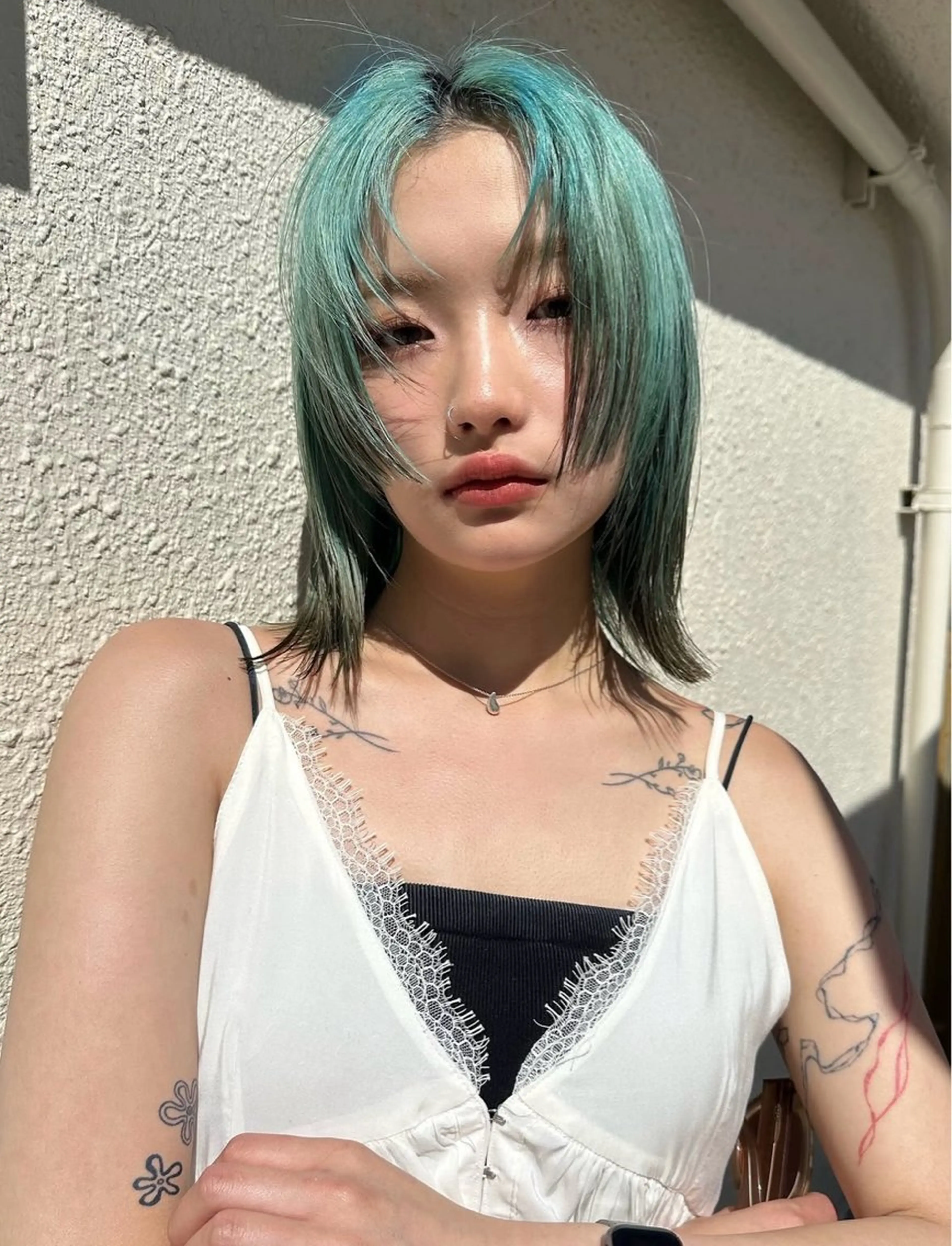 ミディアム カラー ヘアアレンジ デザインカラー 🫟ダブルカラー 小島千夏🫟のヘアスタイル