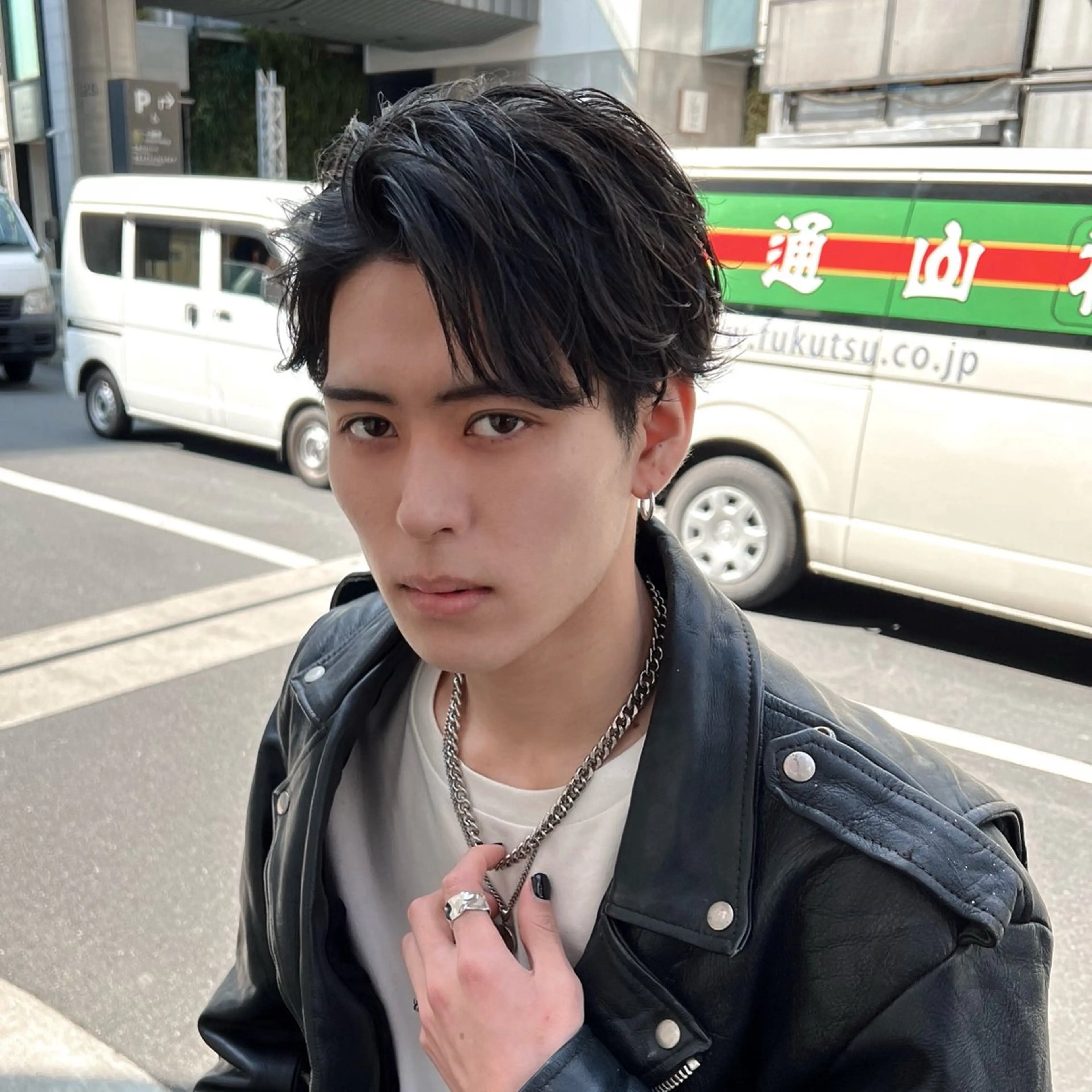 メンズ カット パーマ トリートメント メンズ特化/パーマ/ メッシュ/竜成のヘアスタイル