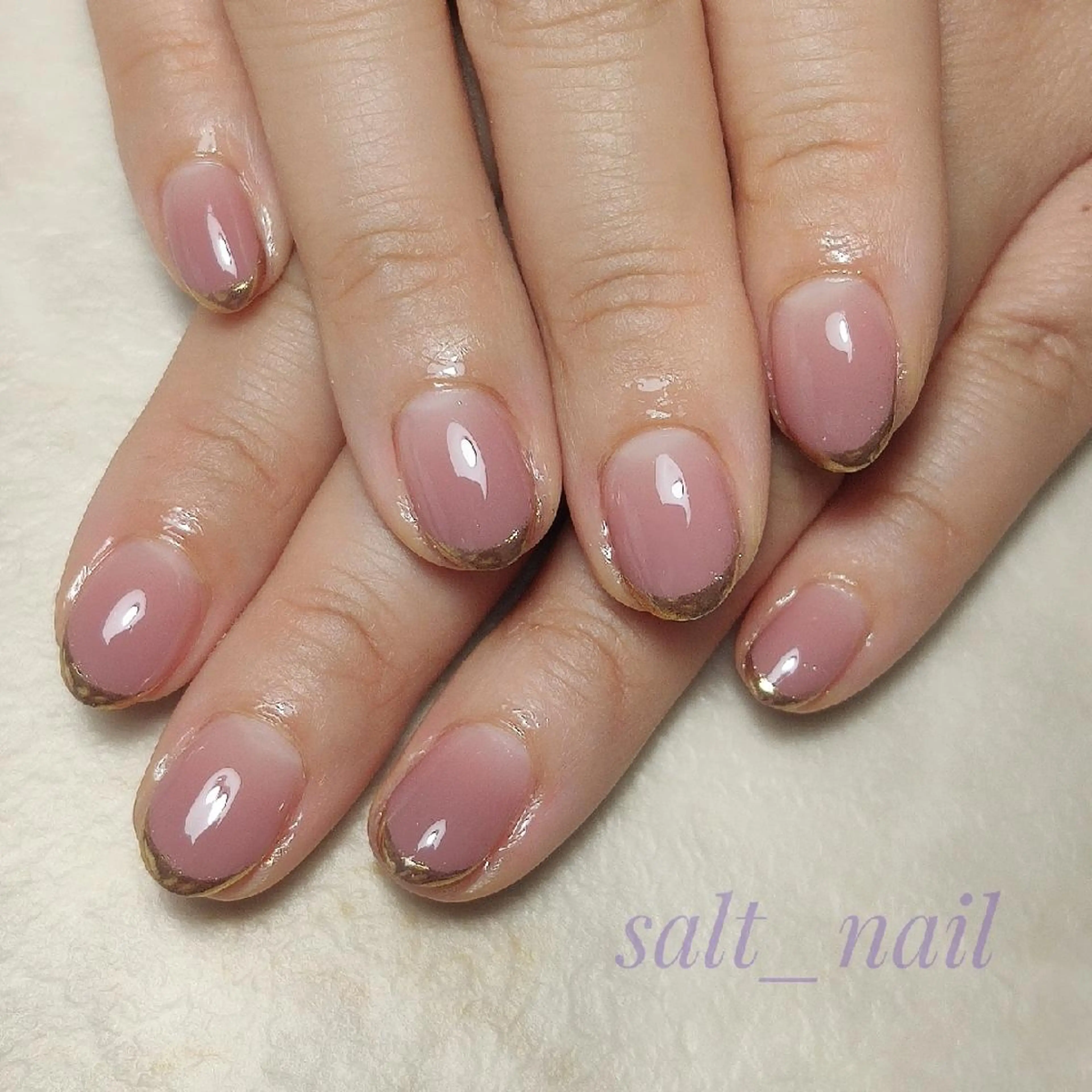ネイル フレンチネイル ミラーネイル 個人サロン saltnailのネイルデザイン