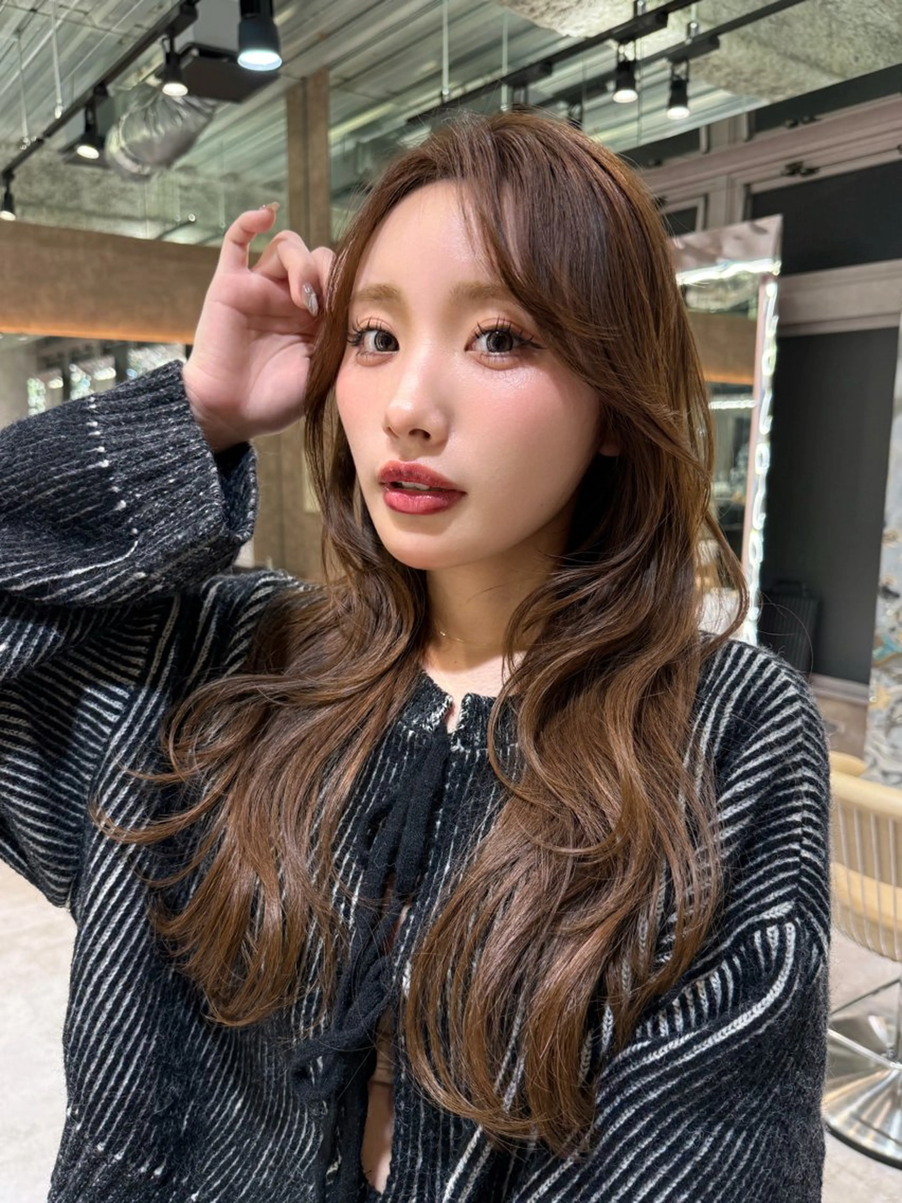 ロング カラー くびれヘア レイヤーカット カット ヘアカラー トリートメント 縮毛/ショート/ ボブ/レイヤー/小原のヘアスタイル