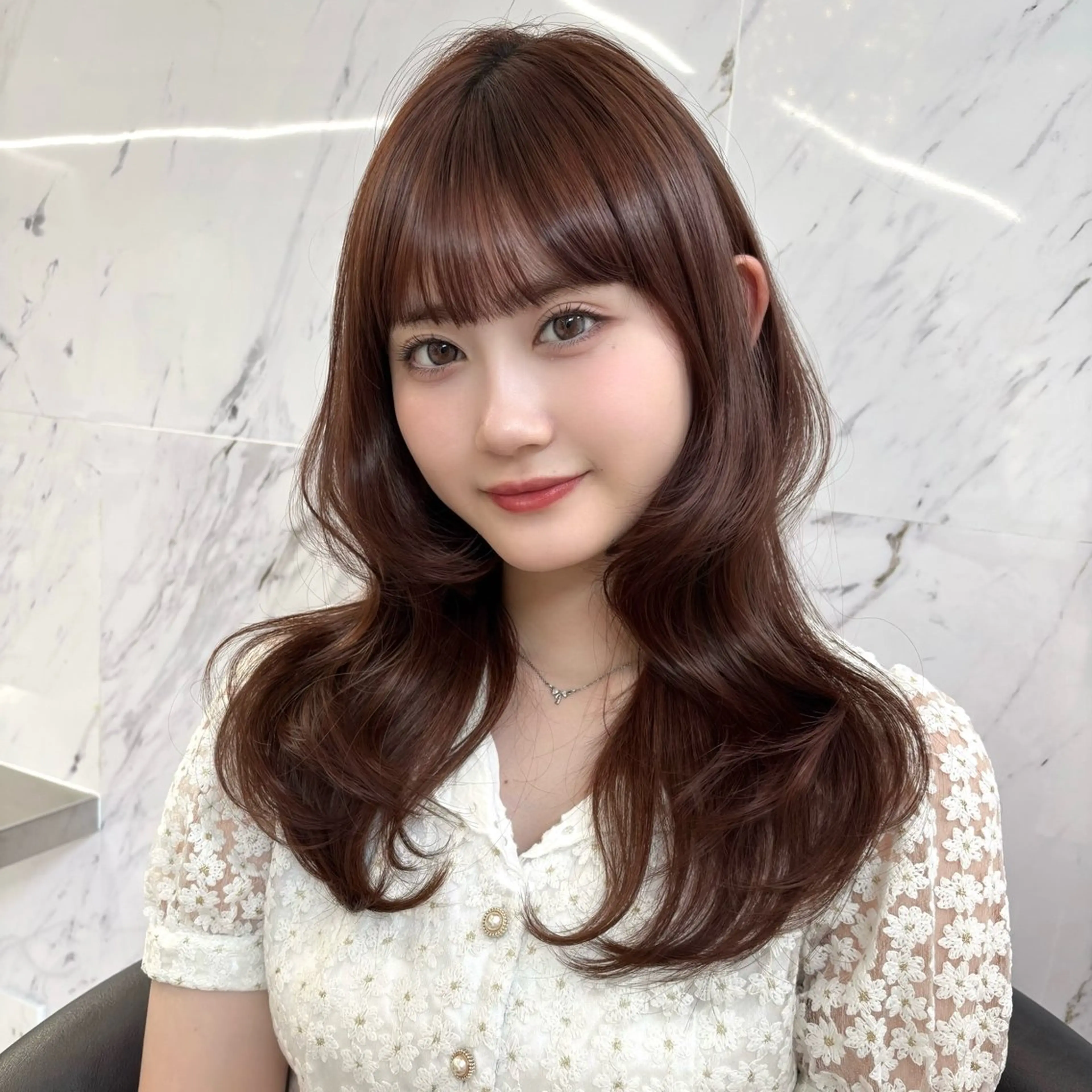 ロング カラー カット ヘアカラー トリートメント ParveMix 🪽鳥取彩花のヘアスタイル