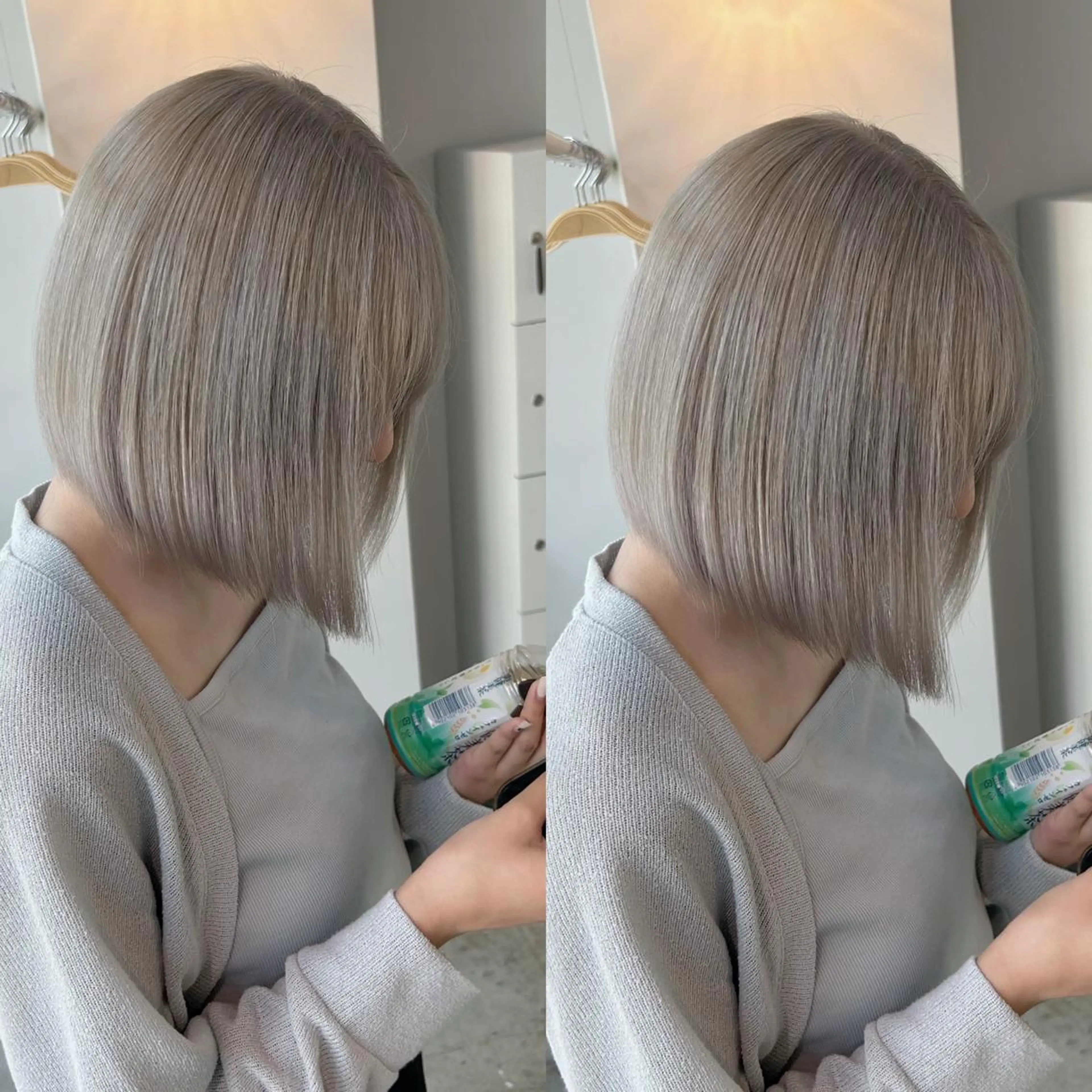 ミディアム カラー カット ヘアカラー トリートメント yoriダブルカラー 代表すがわらのヘアスタイル
