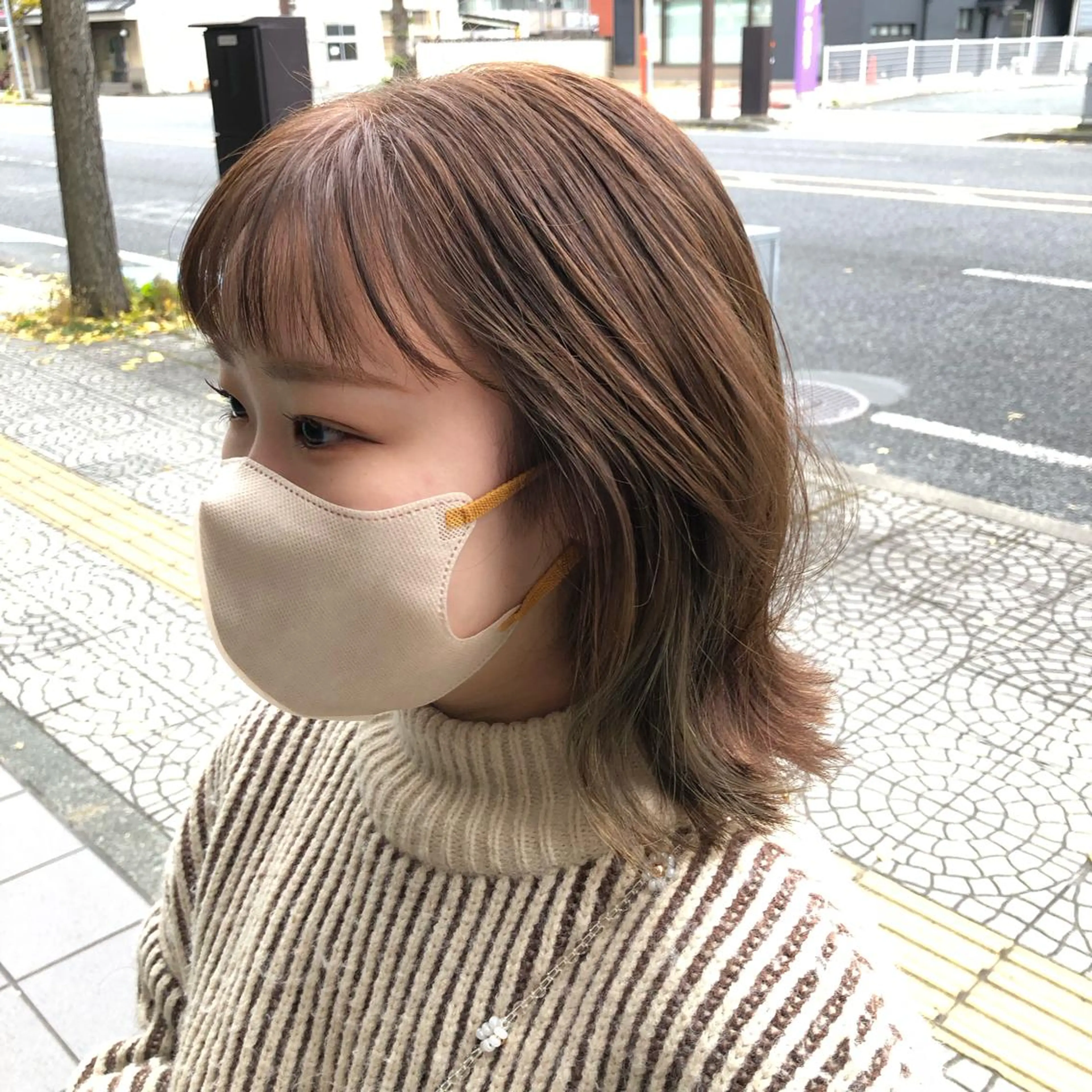 ミディアム 外ハネヘア Glanz hair所属・Glanz hair 坂牛匠のヘアスタイル